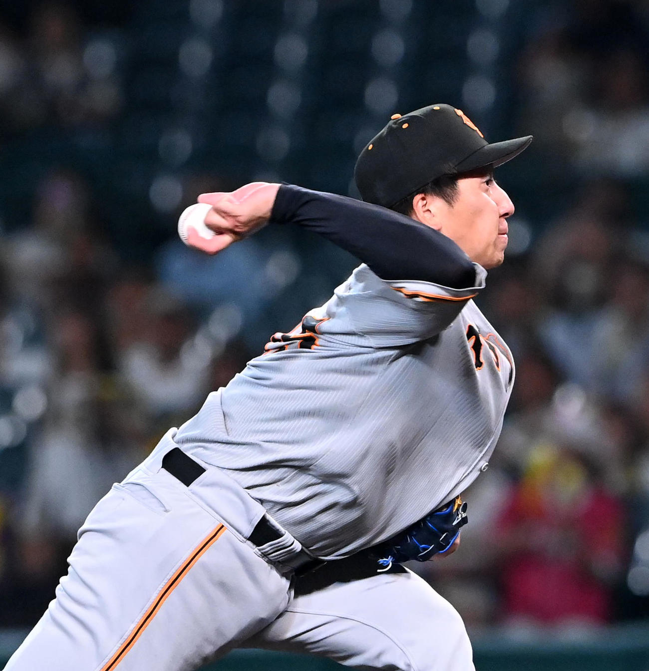 阪神対巨人　巨人2番手の大勢（撮影・前岡正明）