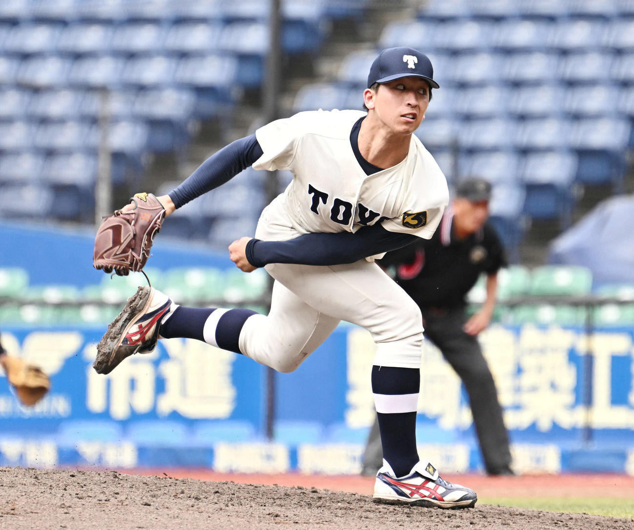 東洋大対日大　東洋大先発の細野（撮影・滝沢徹郎）