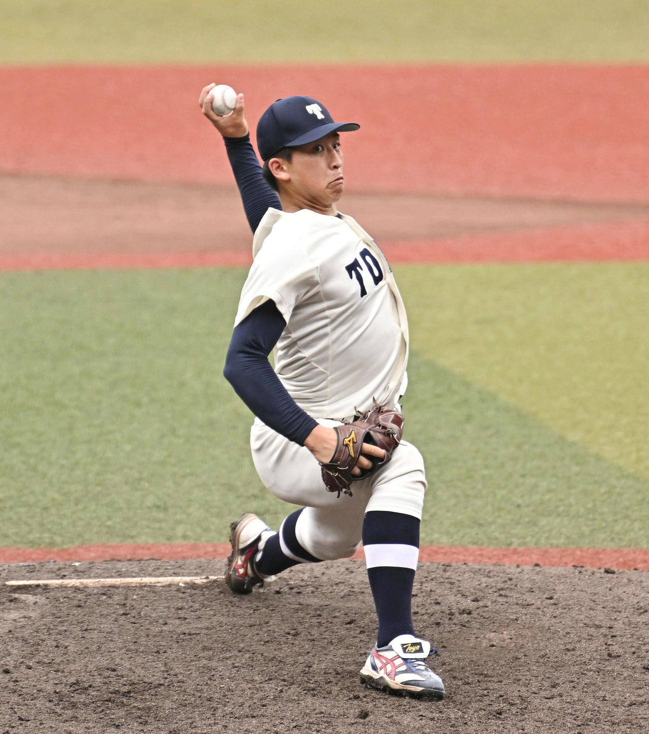 東洋大対日大　東洋大先発の細野（撮影・滝沢徹郎）