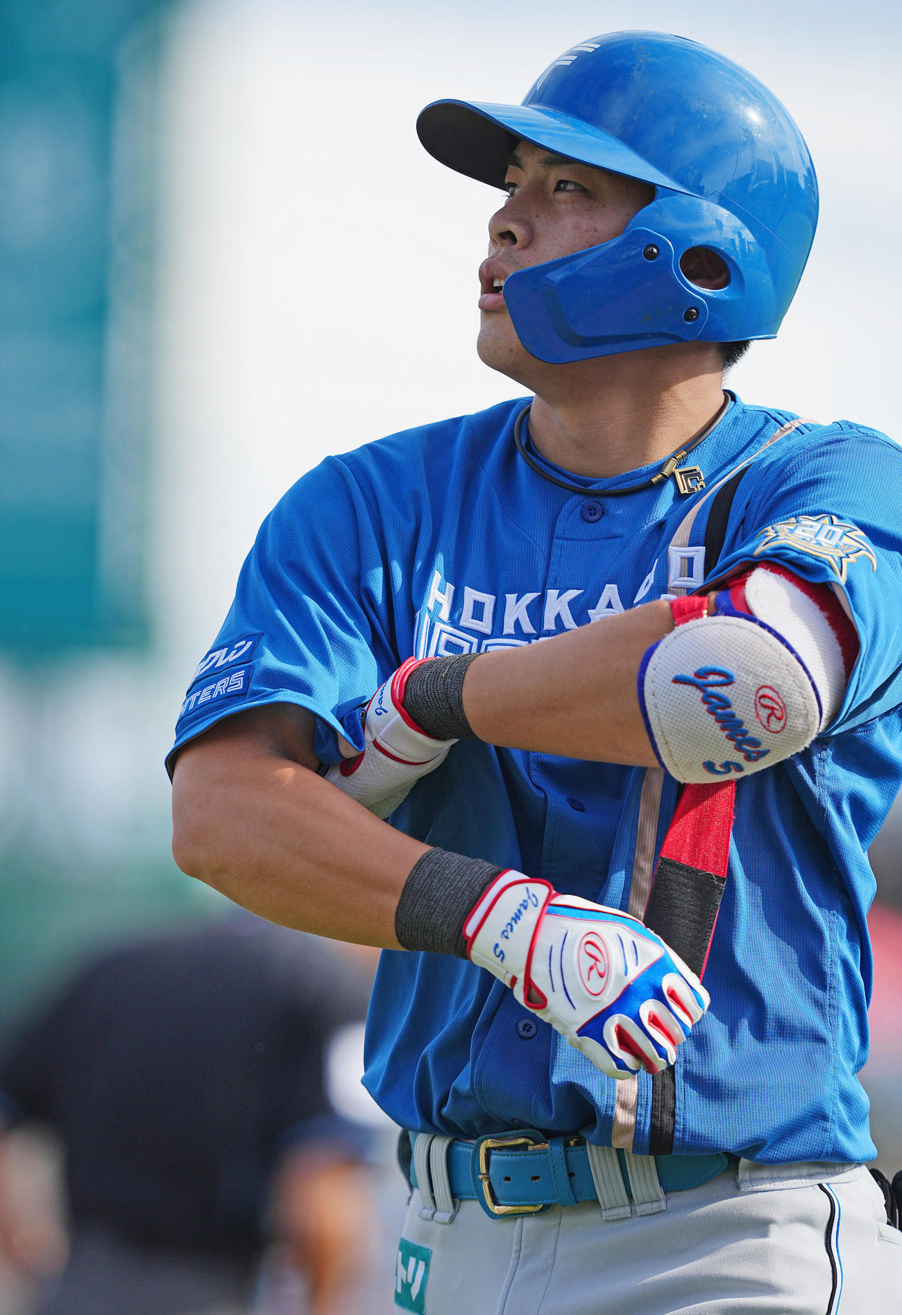 楽天対日本ハム　2回表日本ハム2死、遊ゴロに倒れた野村（撮影・垰建太）