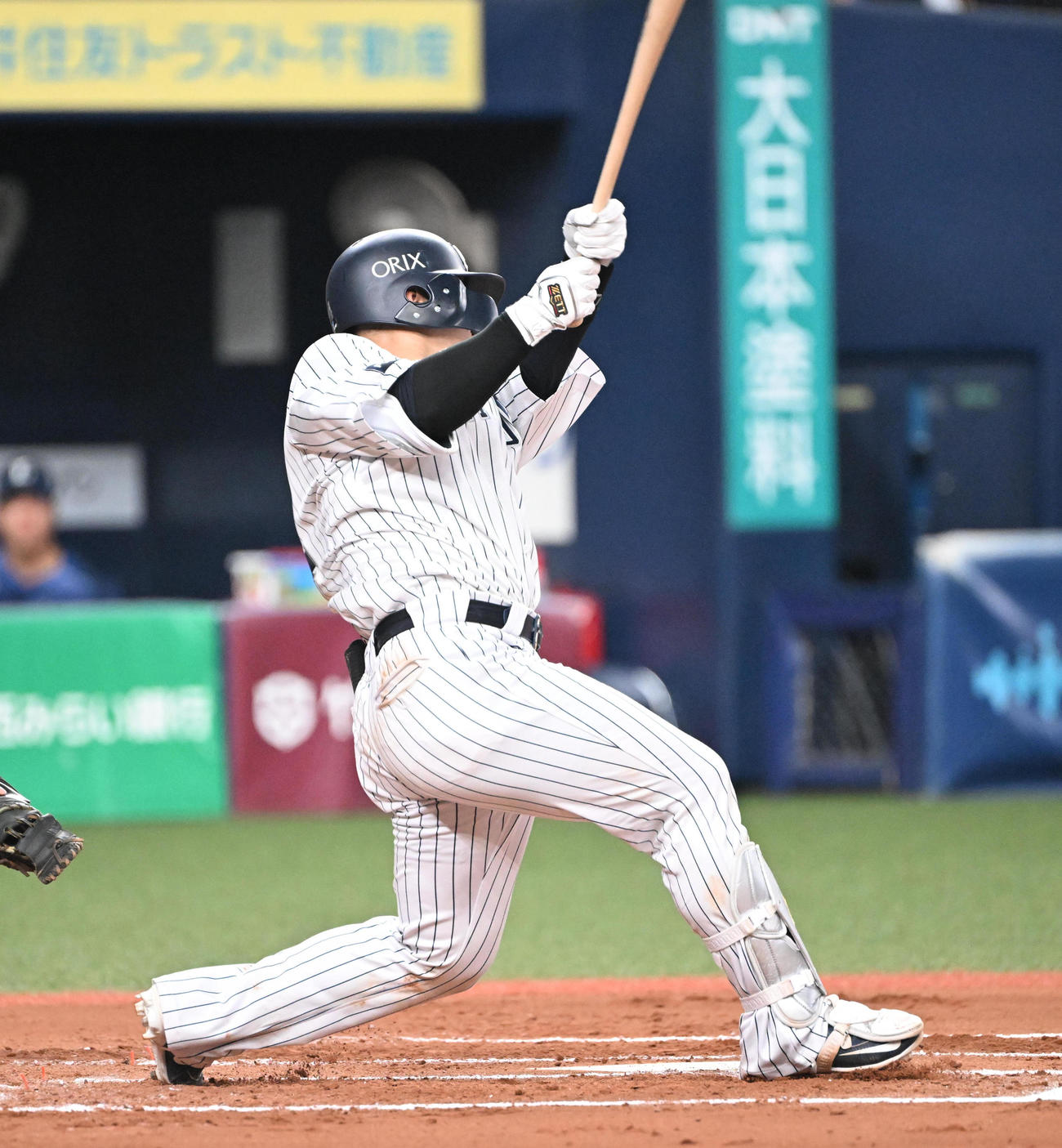 オリックス対西武　6回裏オリックス1死、左越えソロ本塁打を放つ森（撮影・和賀正仁）