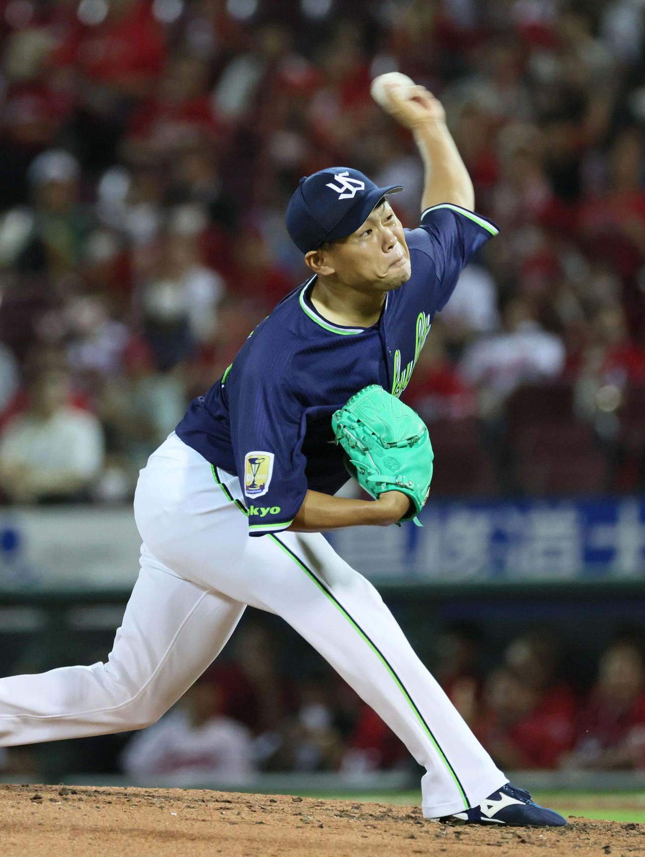 広島対ヤクルト　9回裏広島、ヤクルト抑えの田口（撮影・加藤孝規）