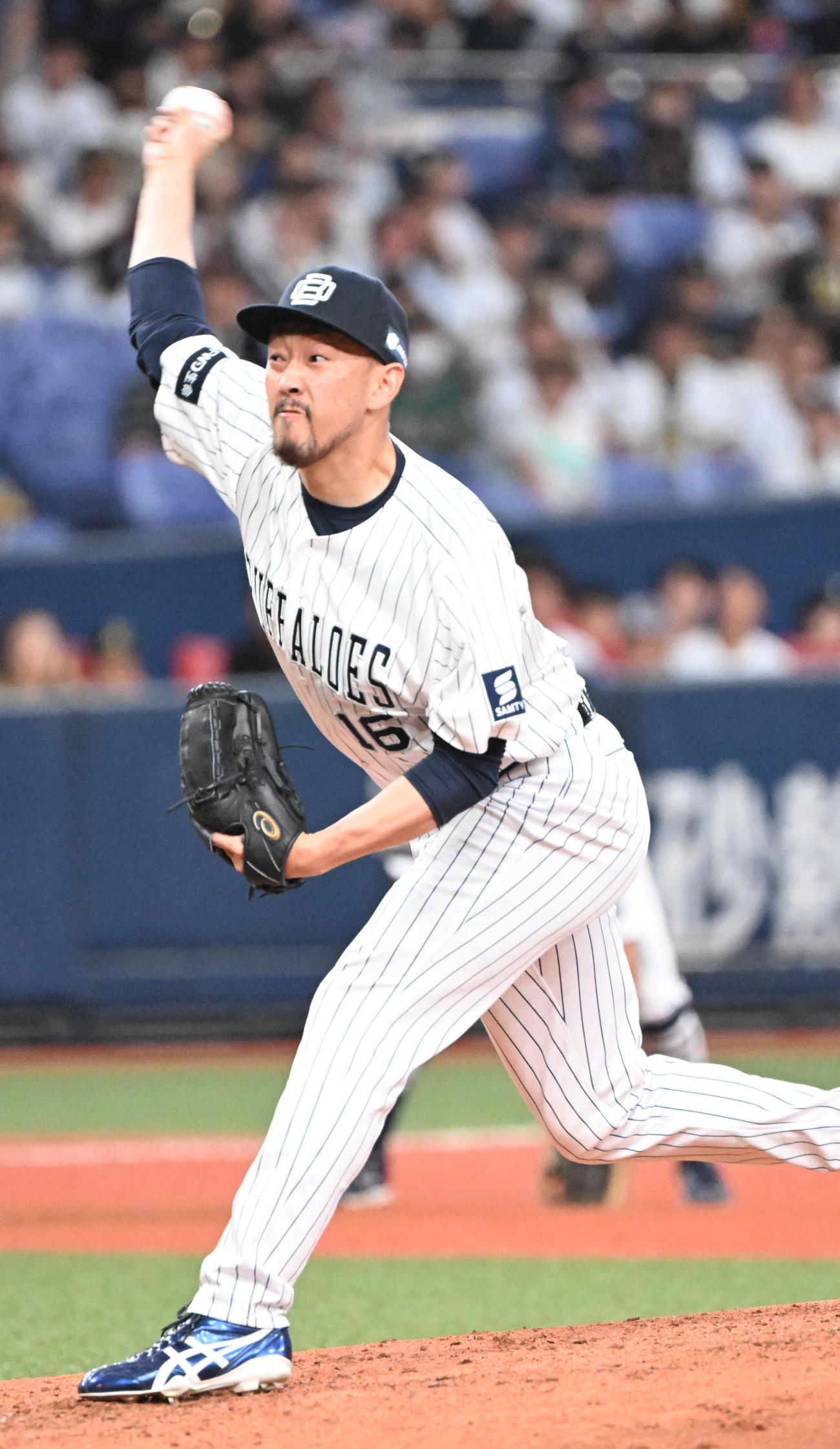 オリックス対西武　9回に登板するオリックス平野佳（撮影・和賀正仁）