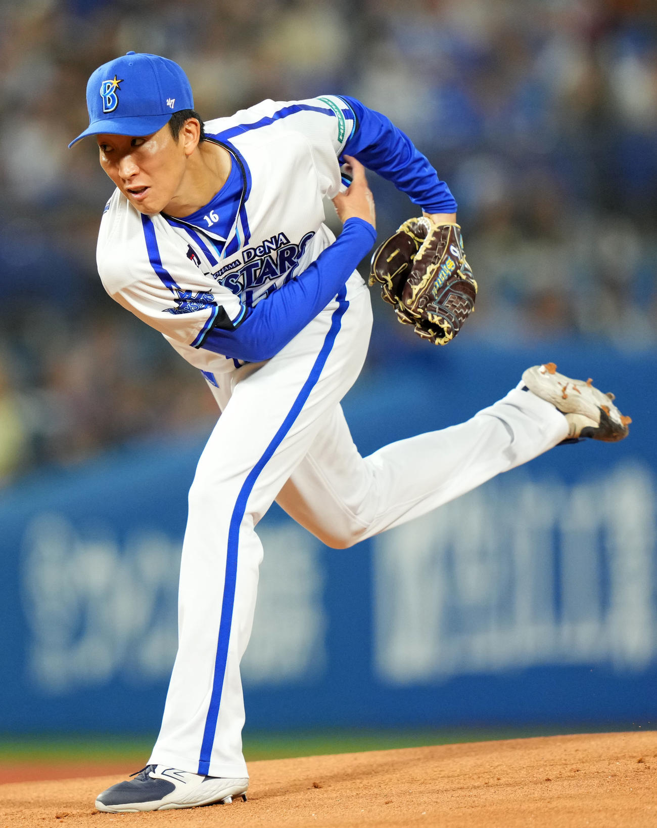 DeNA対巨人　DeNA先発の大貫（撮影・横山健太）