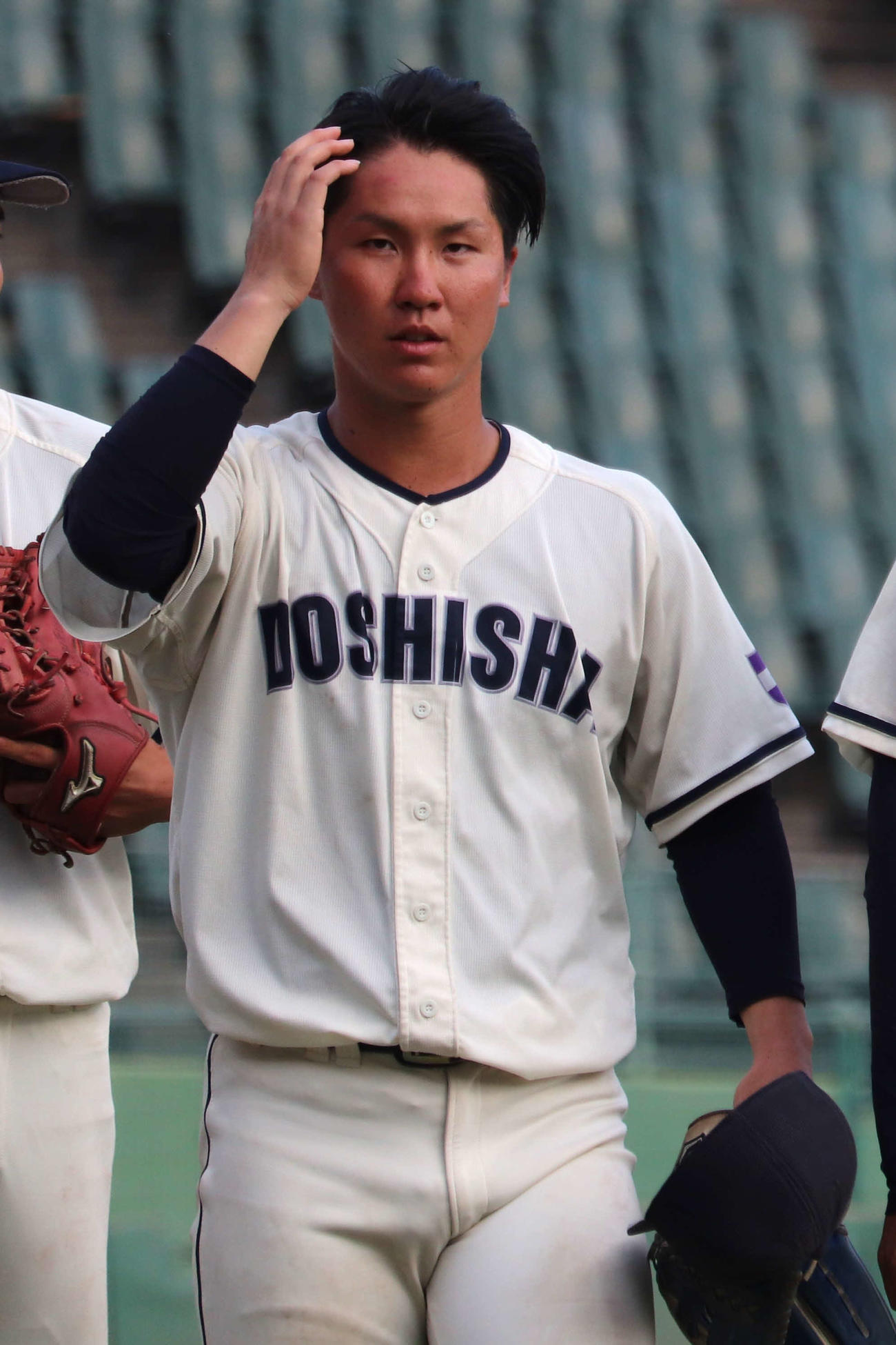 関西学生野球　関学大対同大　4節3回戦　この日2安打1打点1盗塁で勝利に貢献した、同大4番の松井涼太外野手（4年＝東邦）（撮影・中島麗）