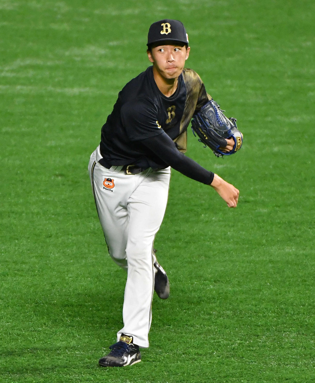 キャッチボールを行う斎藤（撮影・岩下翔太）