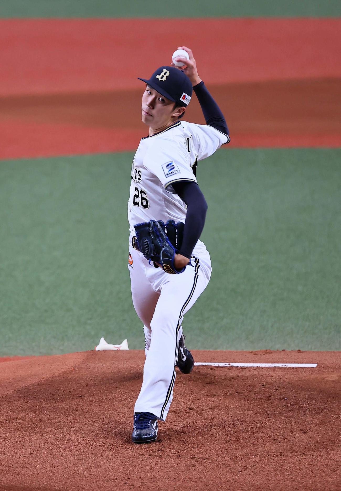 オリックス対西武　オリックス先発の斎藤（撮影・上田博志）
