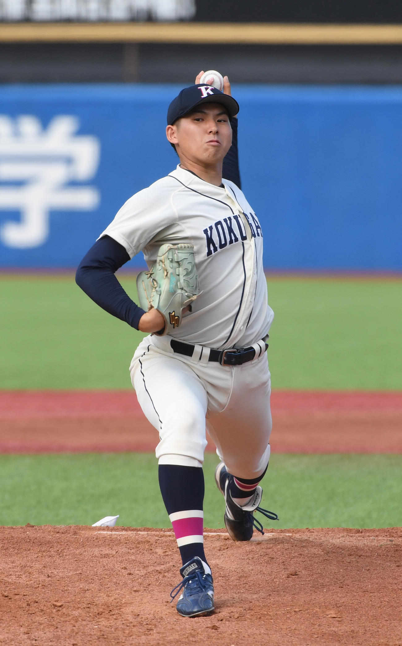 国学院大対中大　先発した国学院大・武内（撮影・柴田隆二）