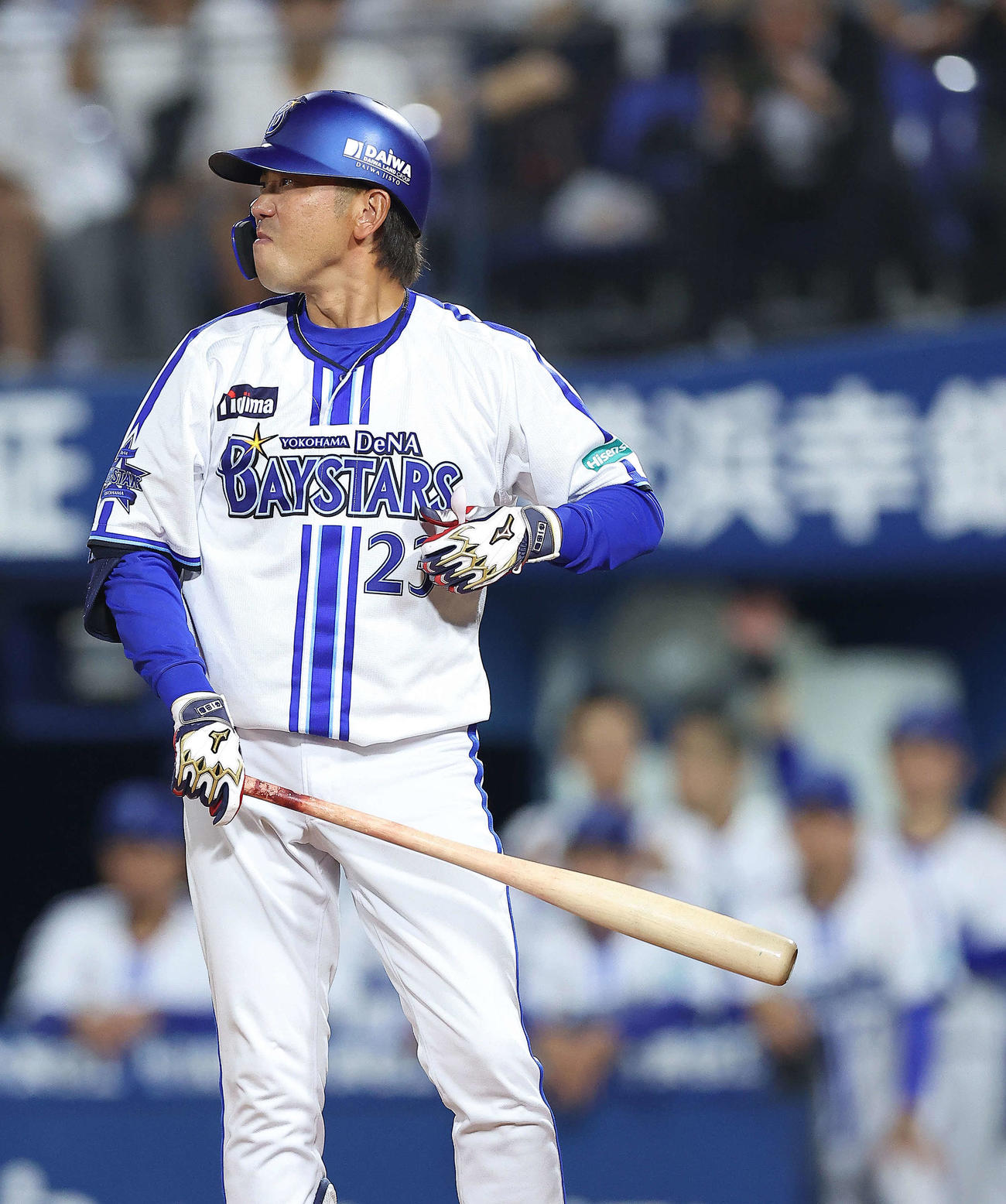DeNA対ヤクルト　9回裏DeNA1死一塁、打席に入る藤田（撮影・河田真司）