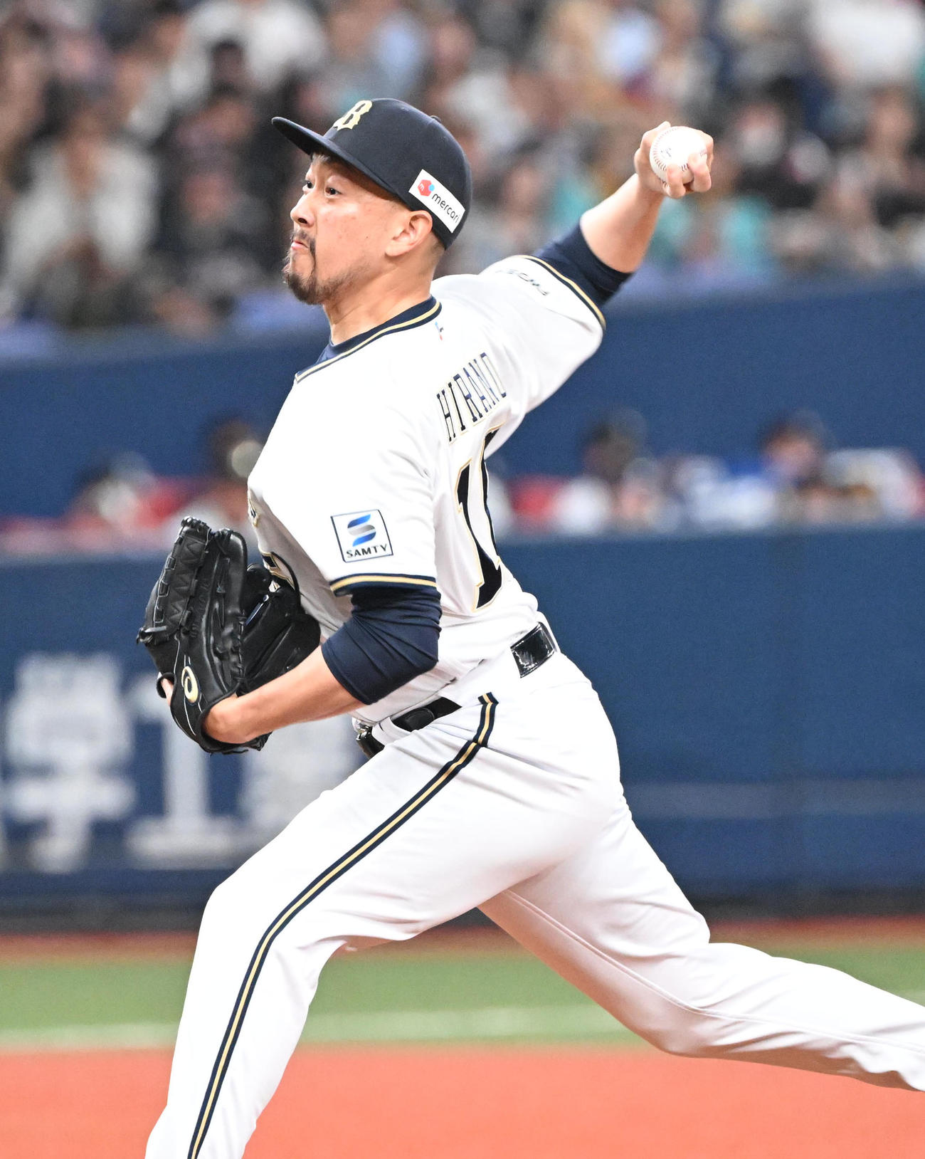 オリックス対ソフトバンク　9回に登板するオリックス平野佳（撮影・和賀正仁）