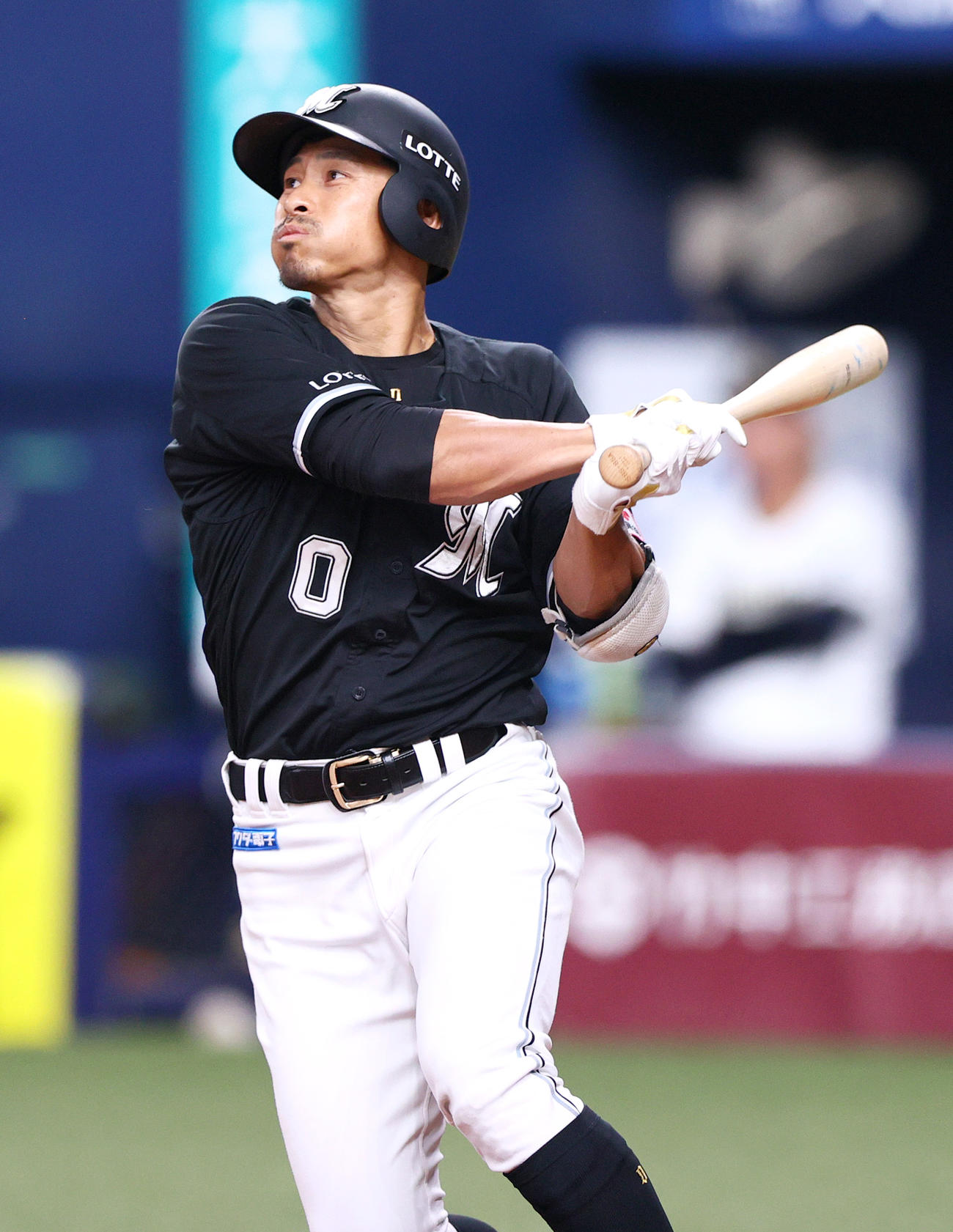 ロッテ荻野貴司（2023年9月20日撮影）