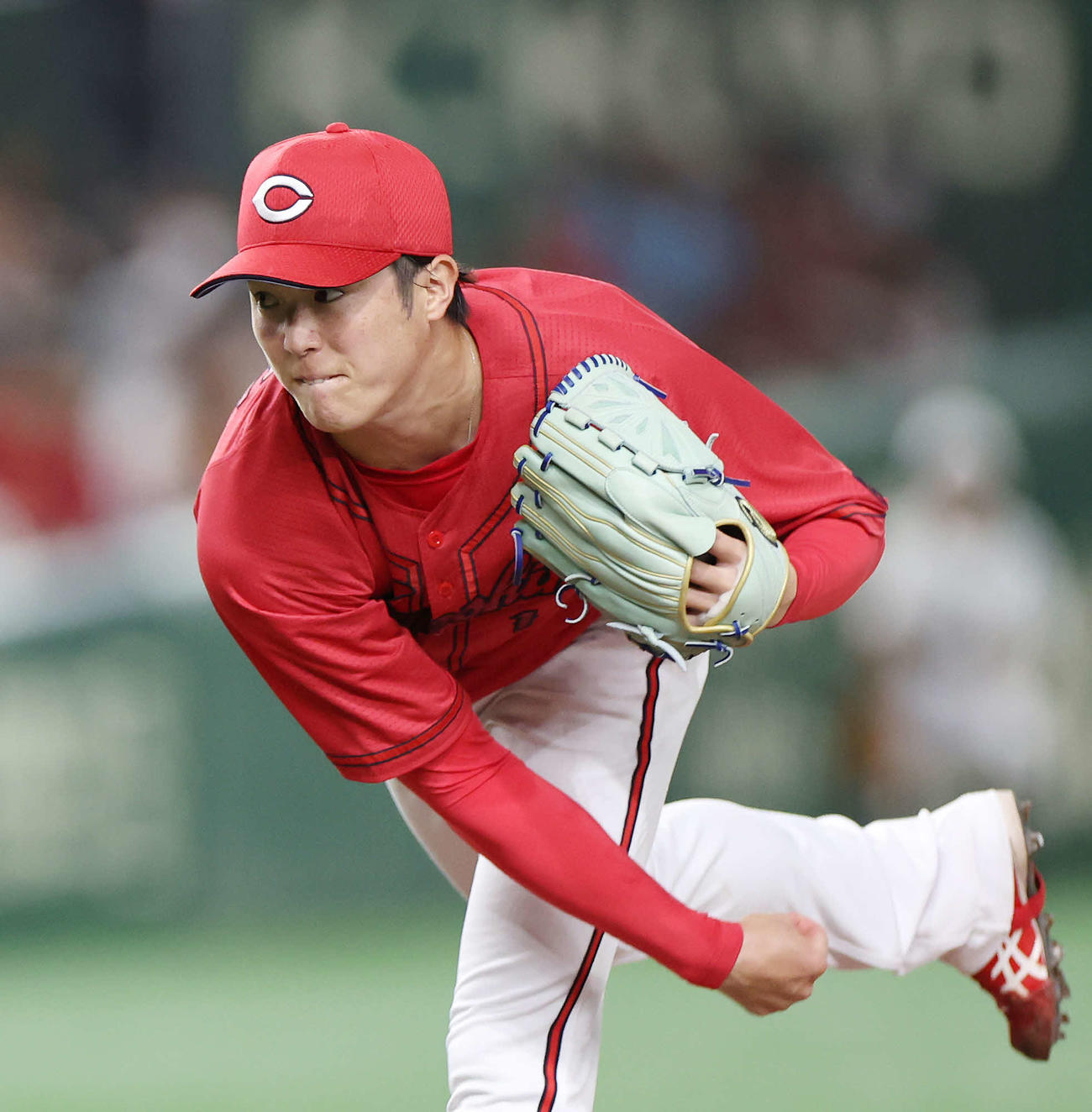 広島森下暢仁（2023年9月23日撮影）