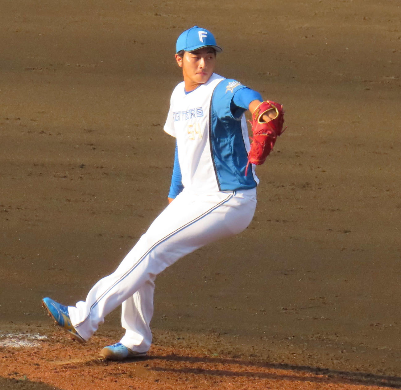 日本ハム対ヤクルト　2番手で登板し3者凡退に抑えた、日本ハム安西