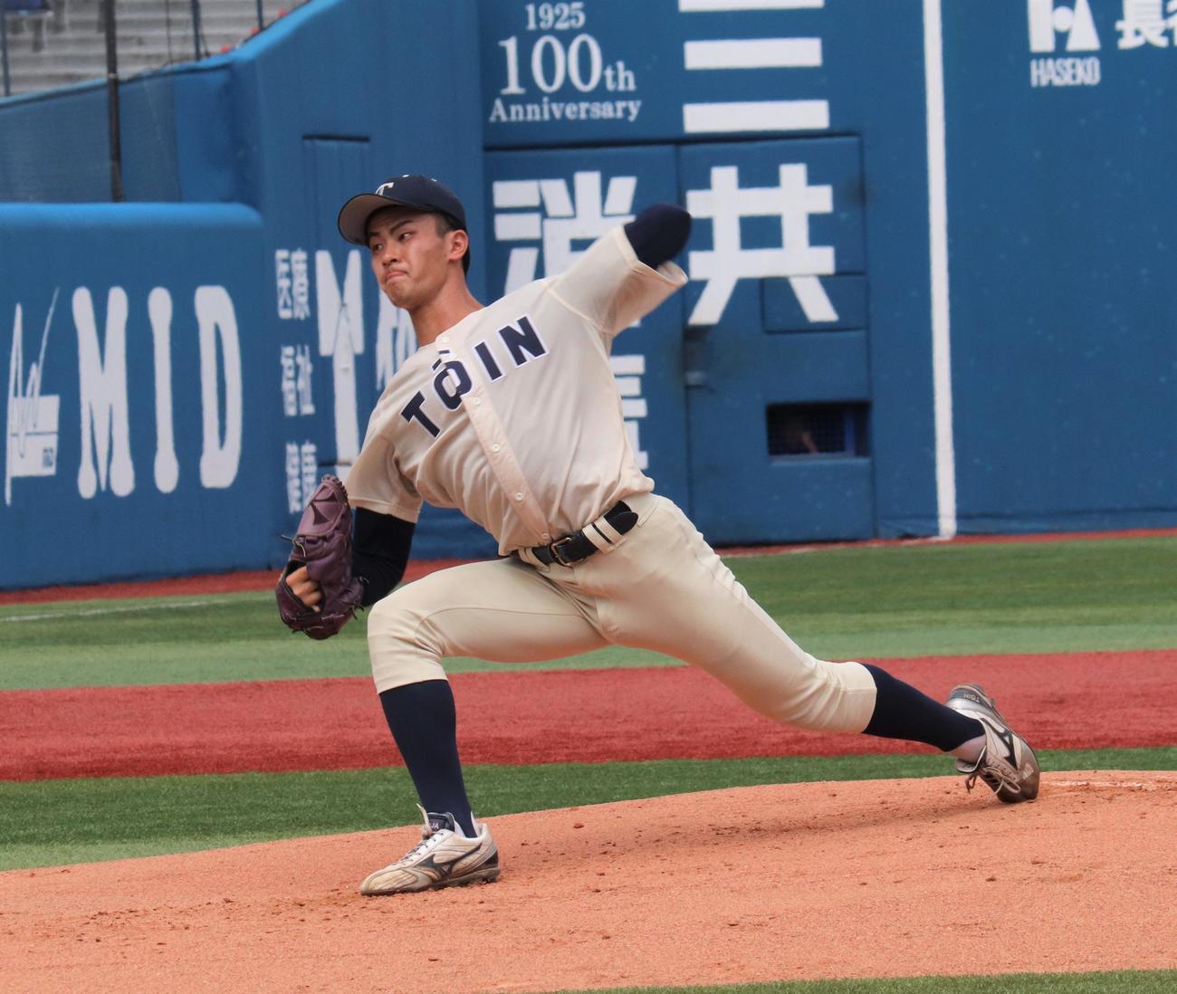 桐蔭横浜大・古謝樹（2023年9月6日撮影）