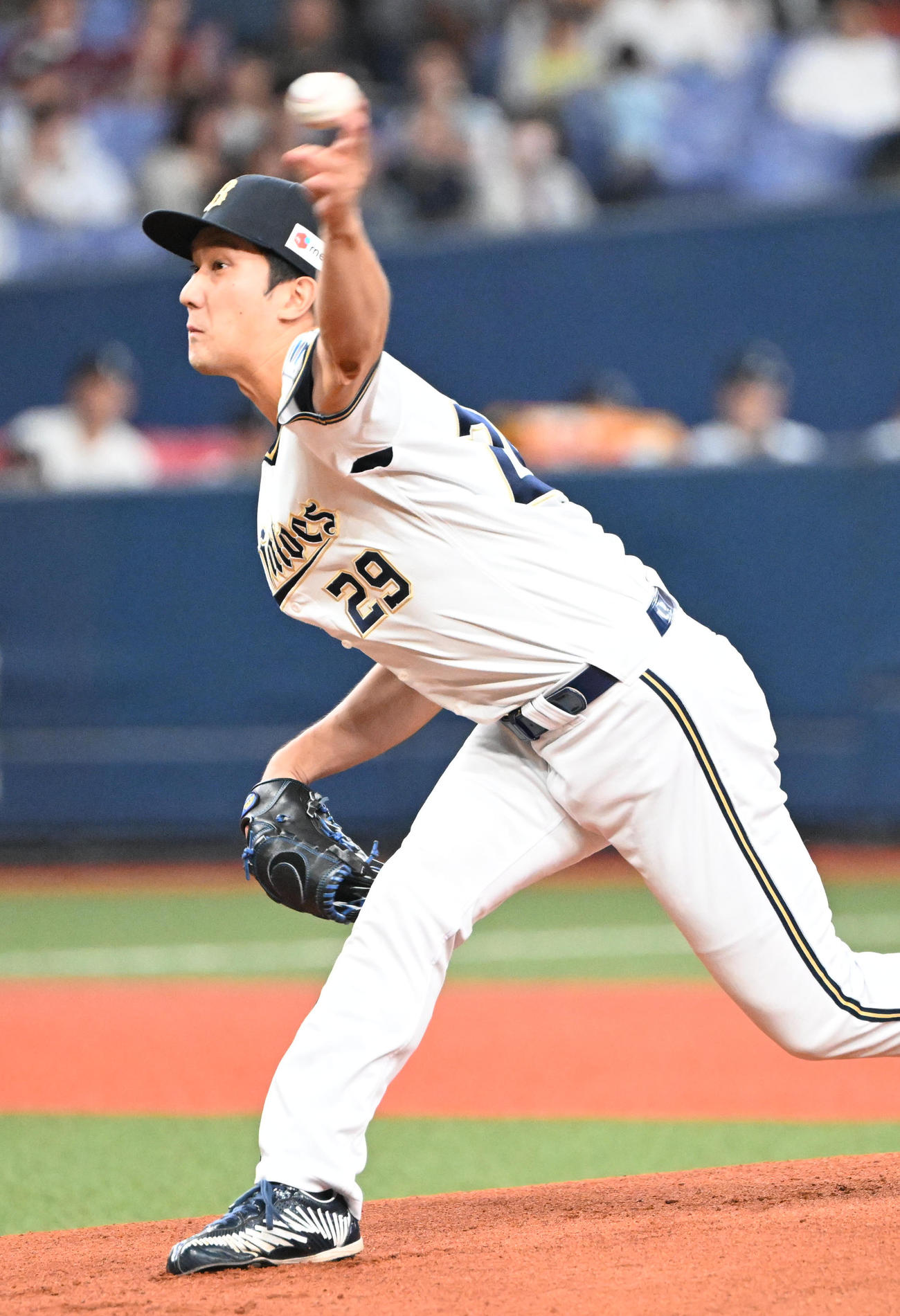オリックス対楽天　オリックス先発の田嶋（撮影・和賀正仁）