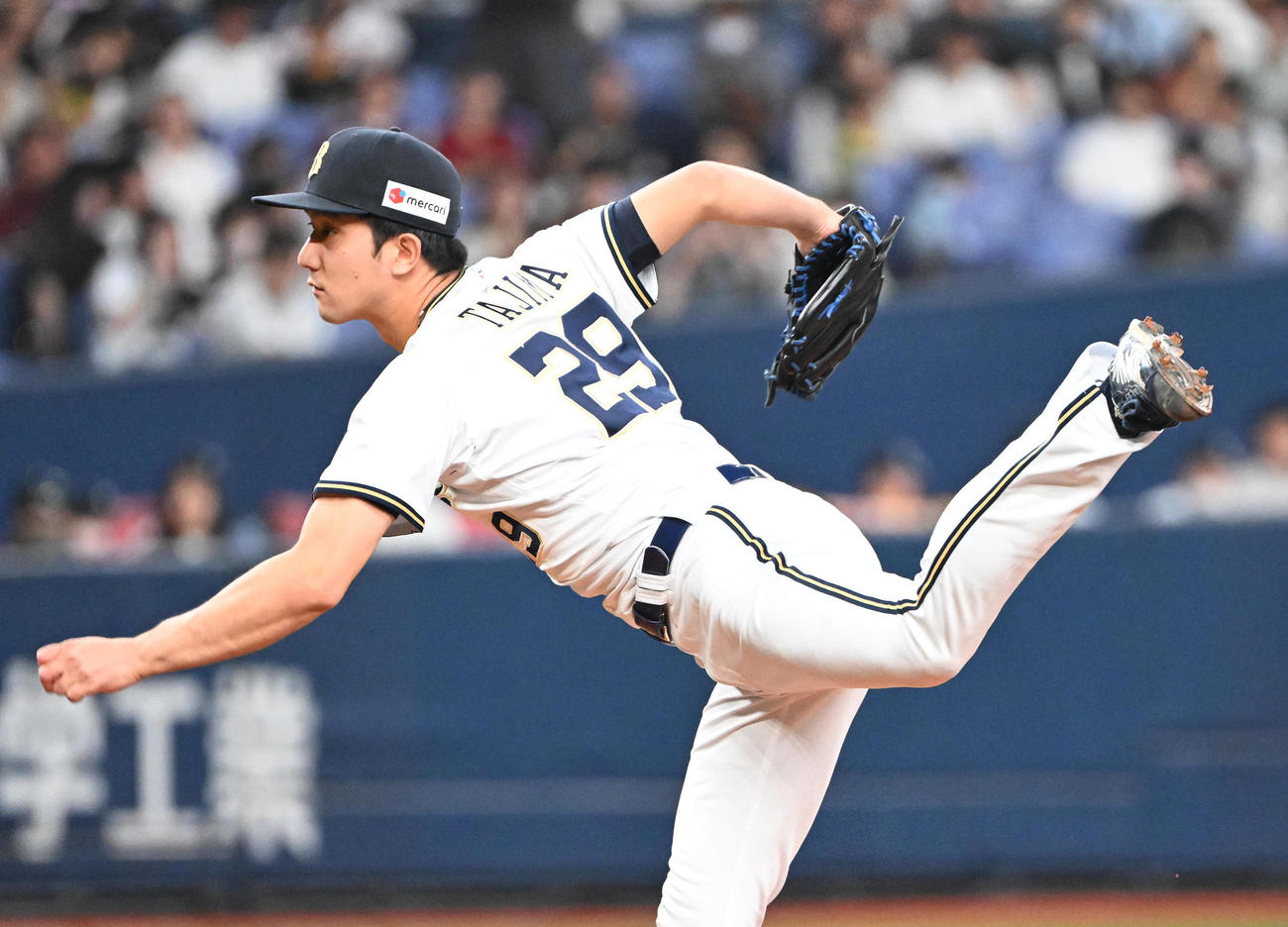 オリックス対楽天　オリックス先発の田嶋（撮影・和賀正仁）