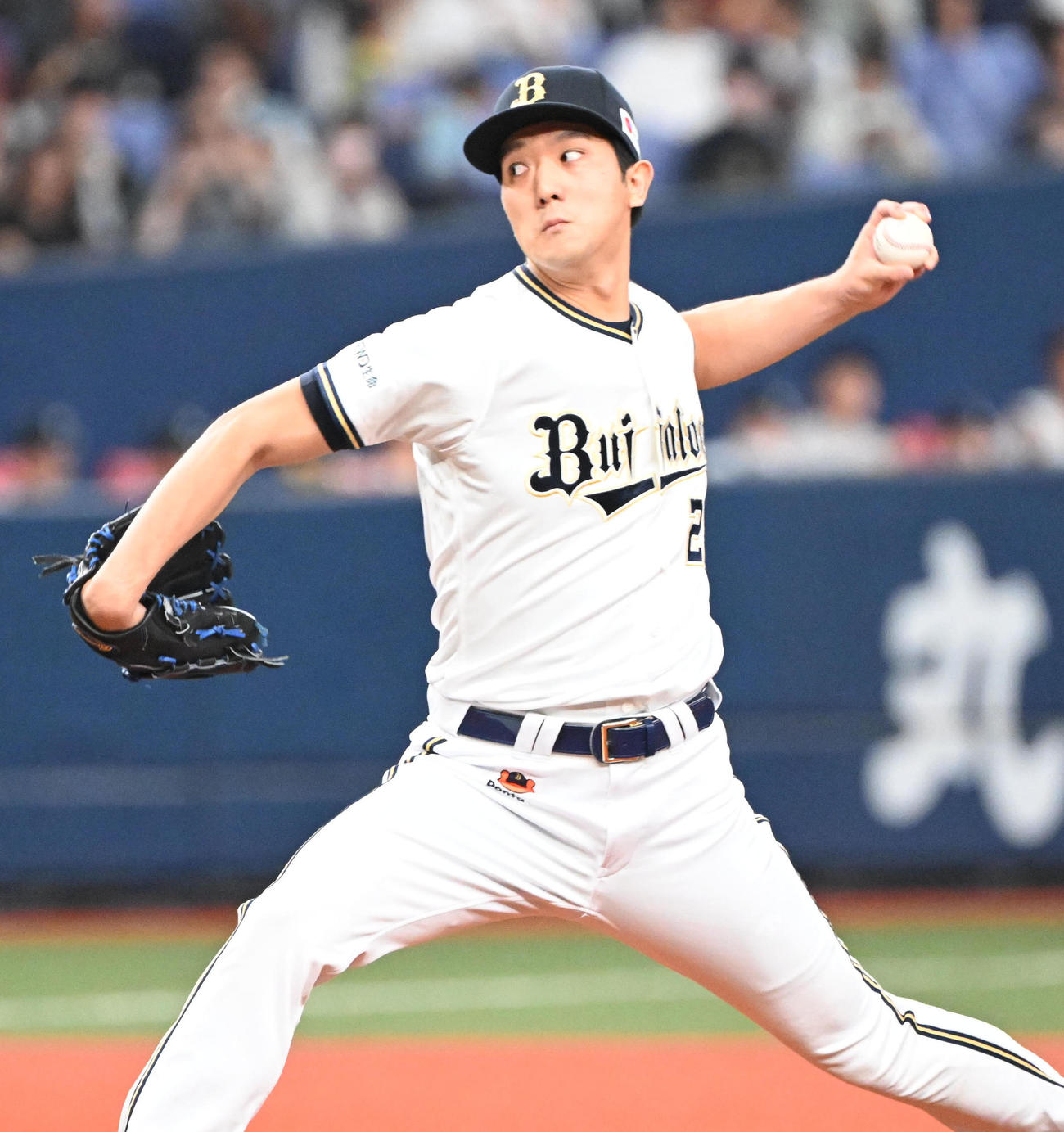 オリックス対楽天　先発するオリックス田嶋（撮影・和賀正仁）
