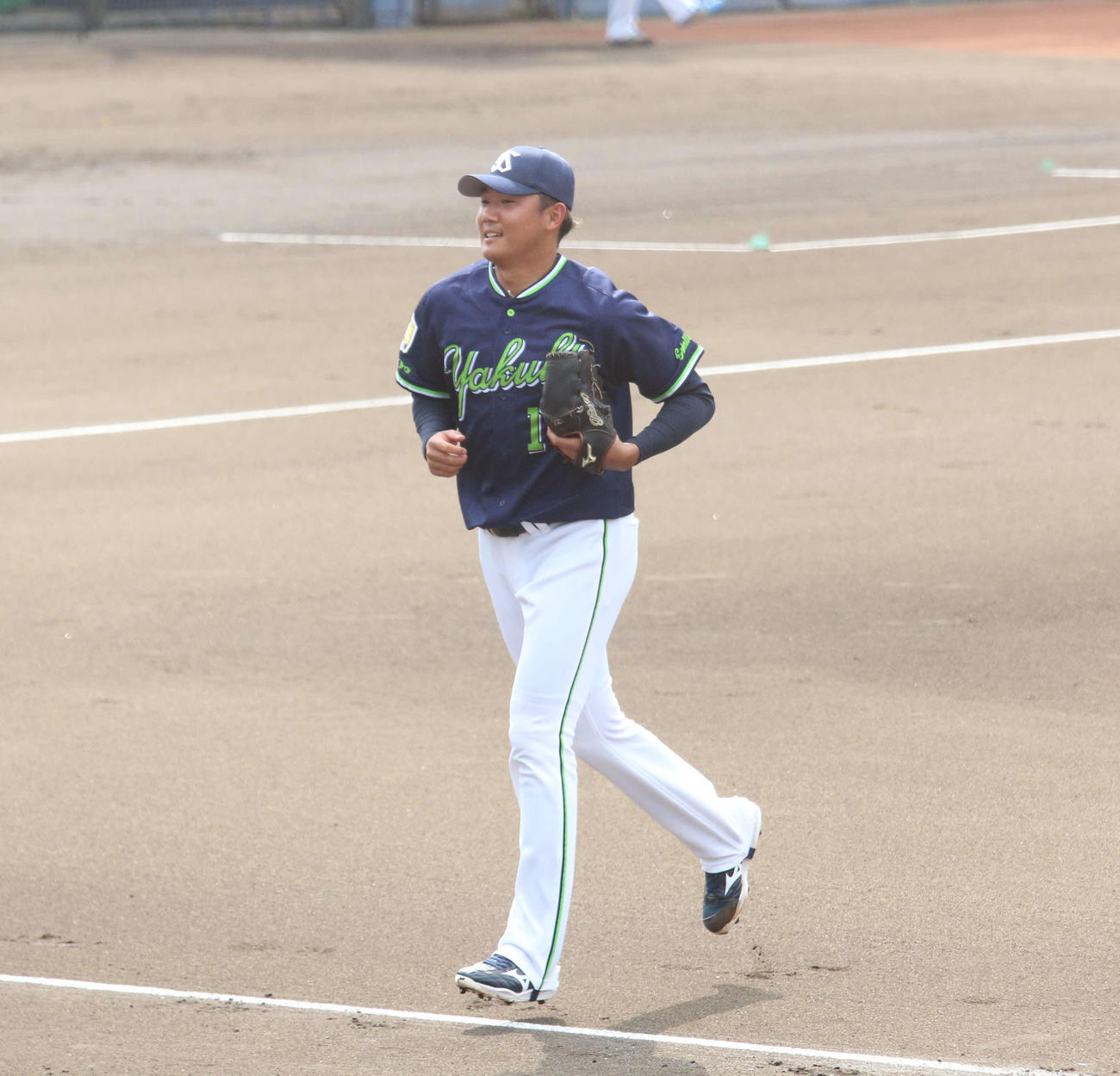 日本ハム対ヤクルト　先発で1回無安打無失点だったヤクルト奥川（撮影・木下大輔）