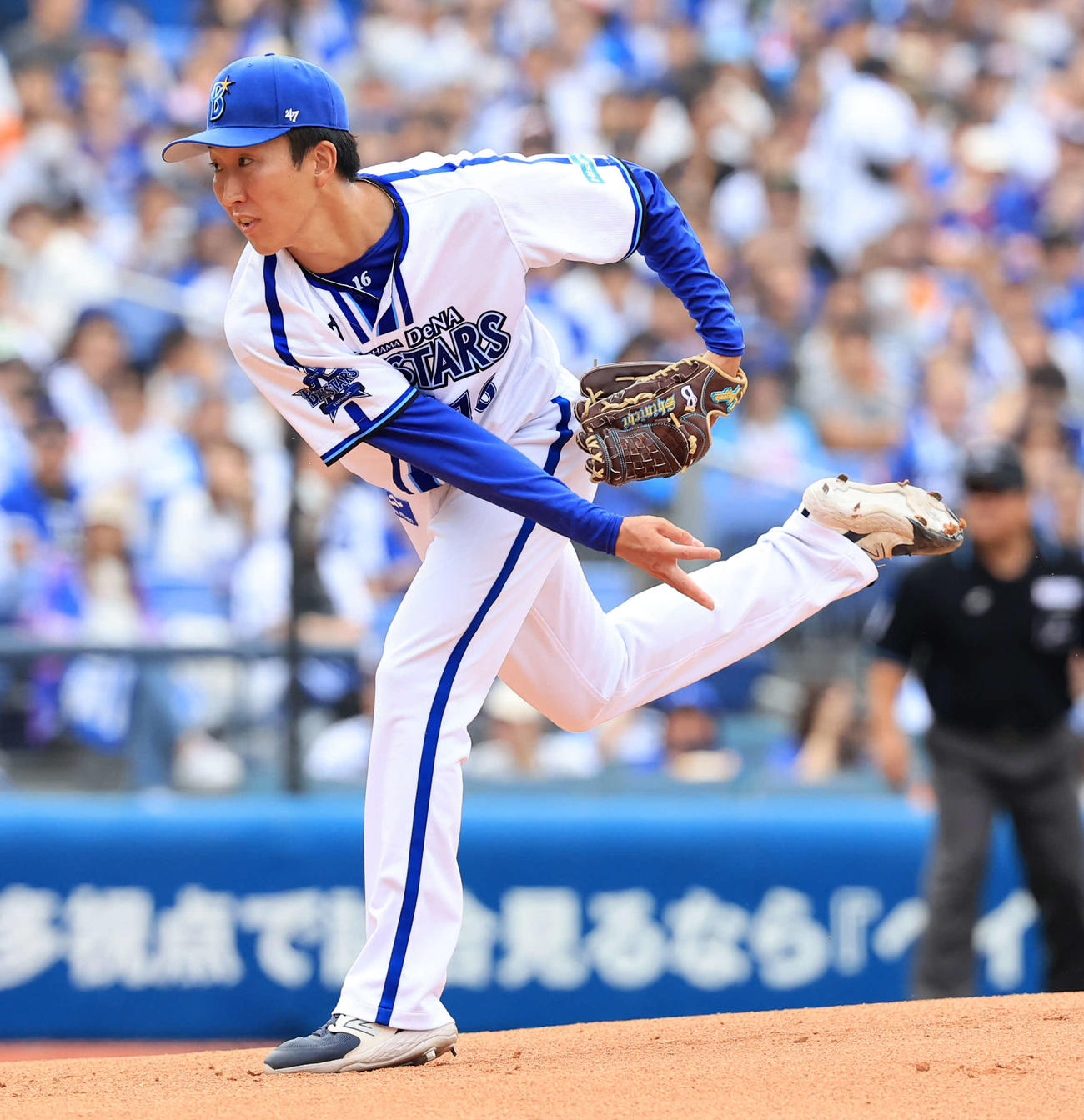 DeNA対中日　力投するDeNA大貫（撮影・浅見桂子）
