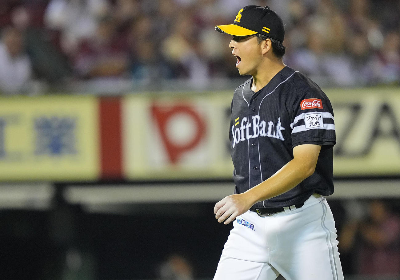 ソフトバンク大関友久（2023年9月20日撮影）