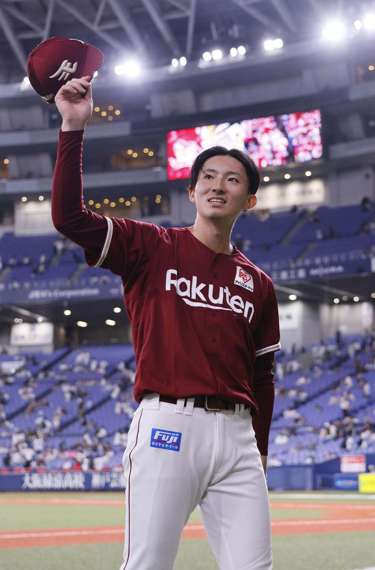 オリックス対楽天　5勝目を挙げた楽天荘司（撮影・藤尾明華）