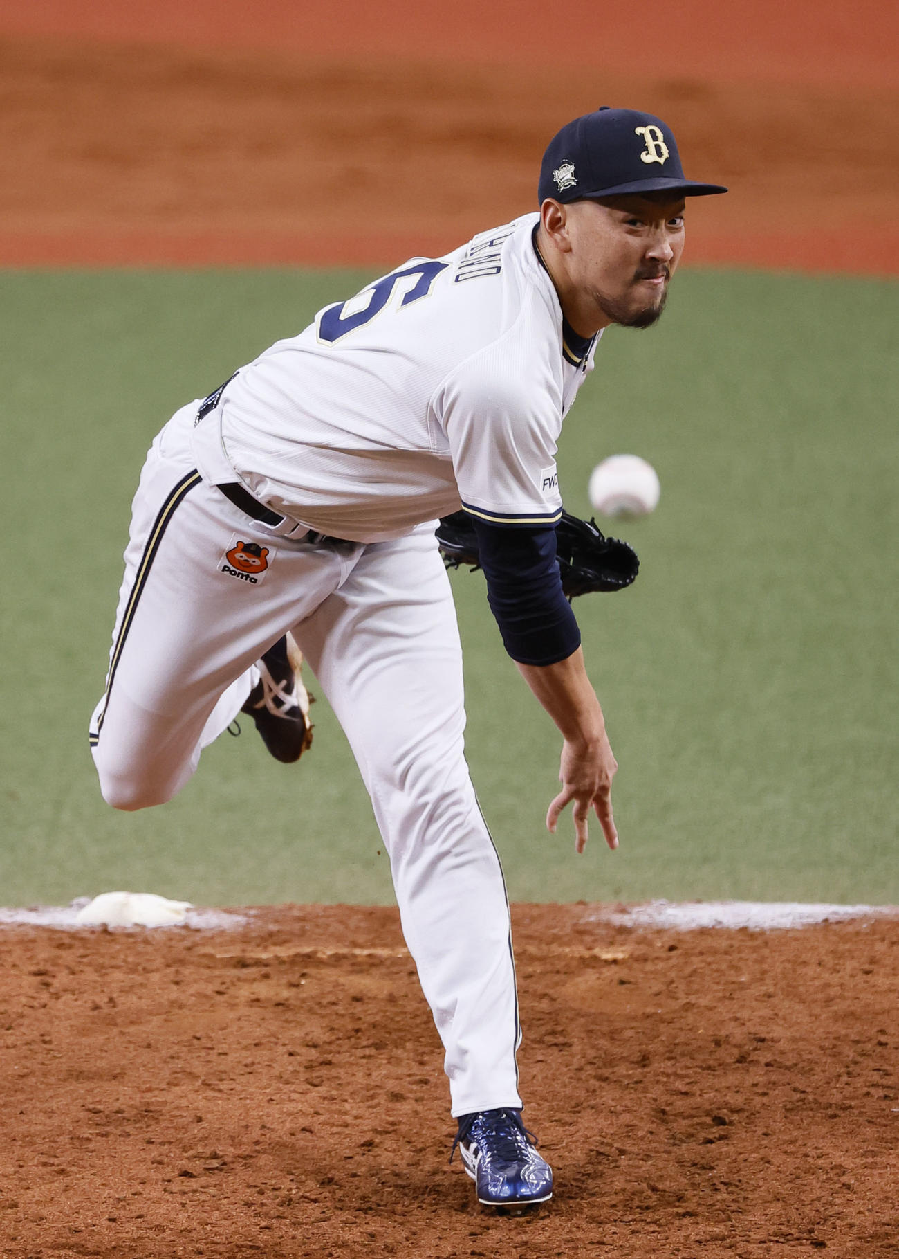 オリックス対日本ハム　9回に登板し、日米通算250セーブを飾ったオリックス平野佳（撮影・藤尾明華）