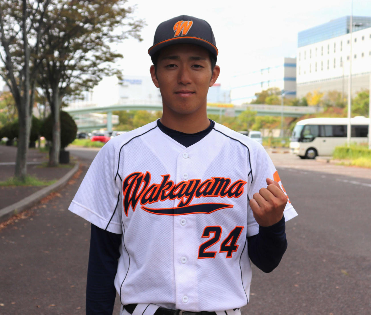 近畿学生野球1部リーグ　奈良学園大対和歌山大　和歌山大の4年生エース船引駿平投手