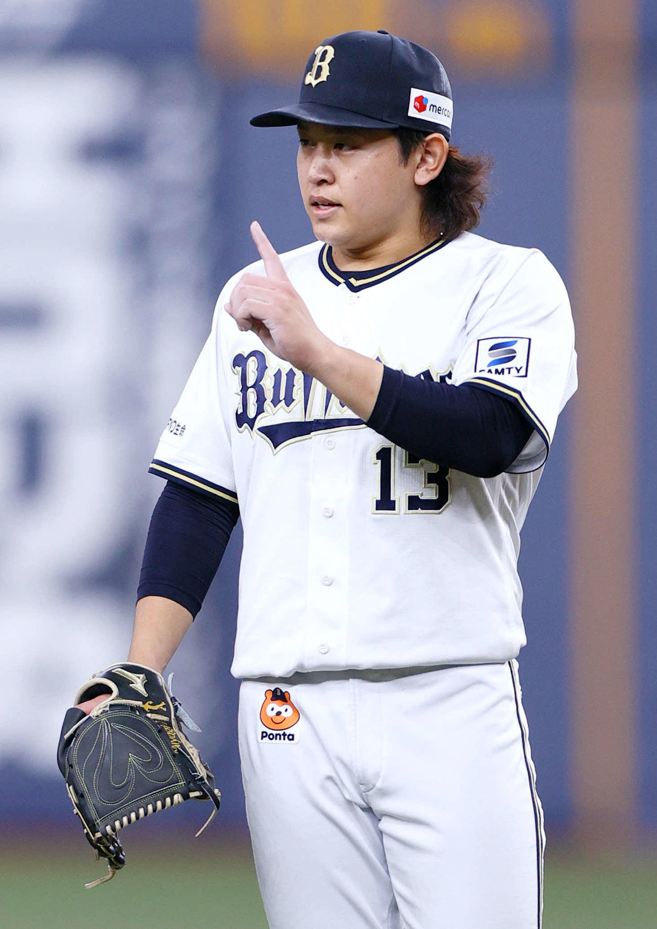 オリックス対ロッテ　力投するオリックス先発宮城（撮影・上山淳一）
