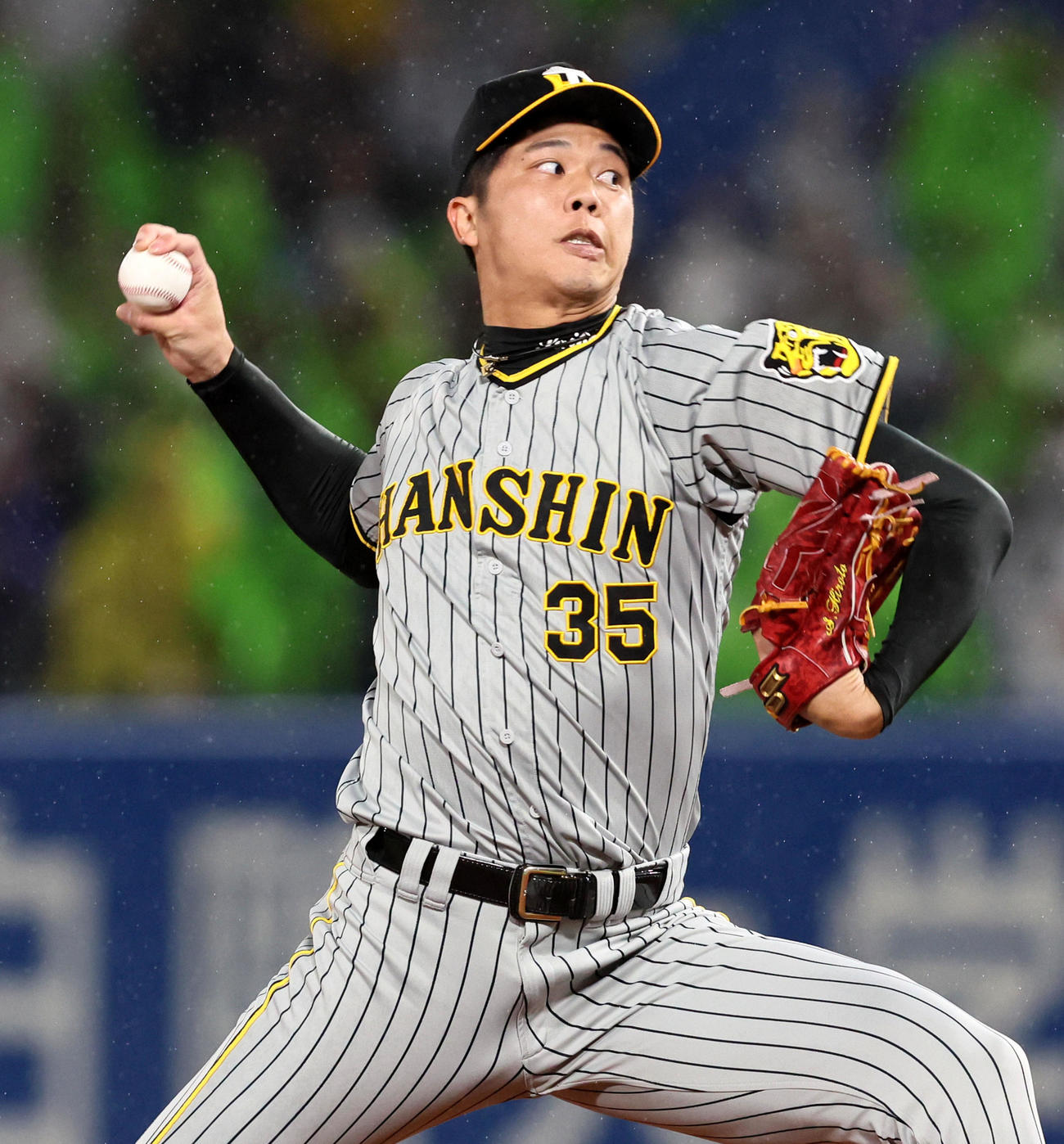 ヤクルト対阪神　6回裏、阪神2番手で登板する才木（撮影・加藤哉）