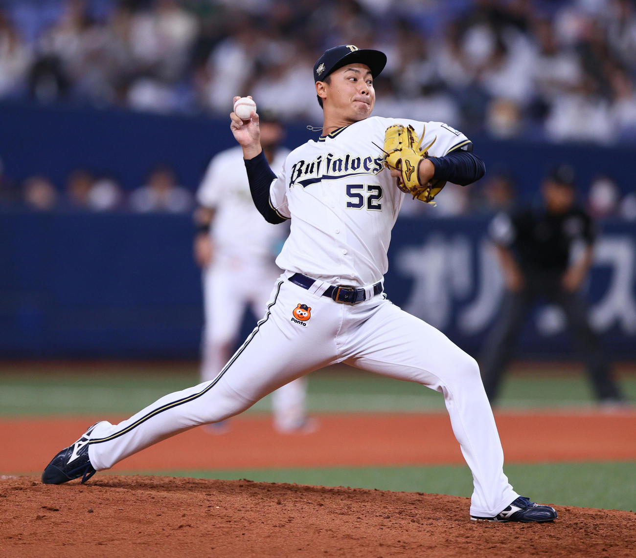 オリックス対ロッテ　7回、オリックス3番手で登板の横山（撮影・上山淳一）