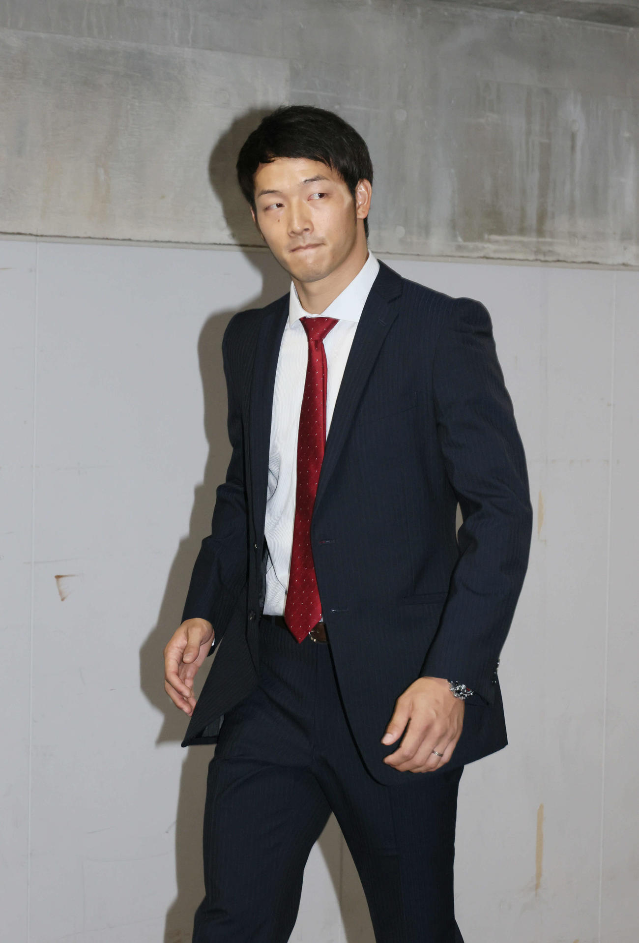 戦力外通告を受けた広島薮田（撮影・加藤孝規）