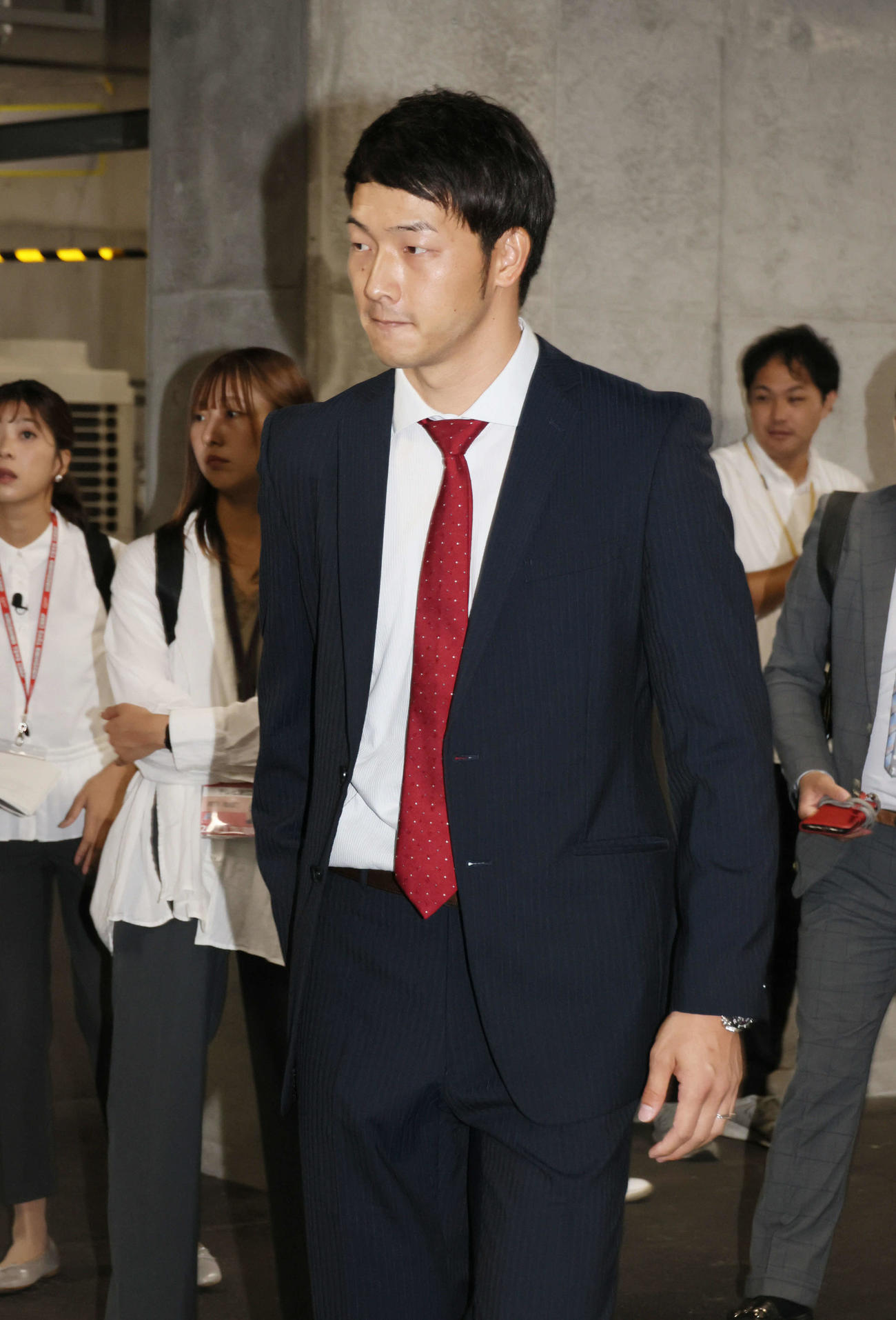 戦力外通告を受けた広島薮田（撮影・加藤孝規）