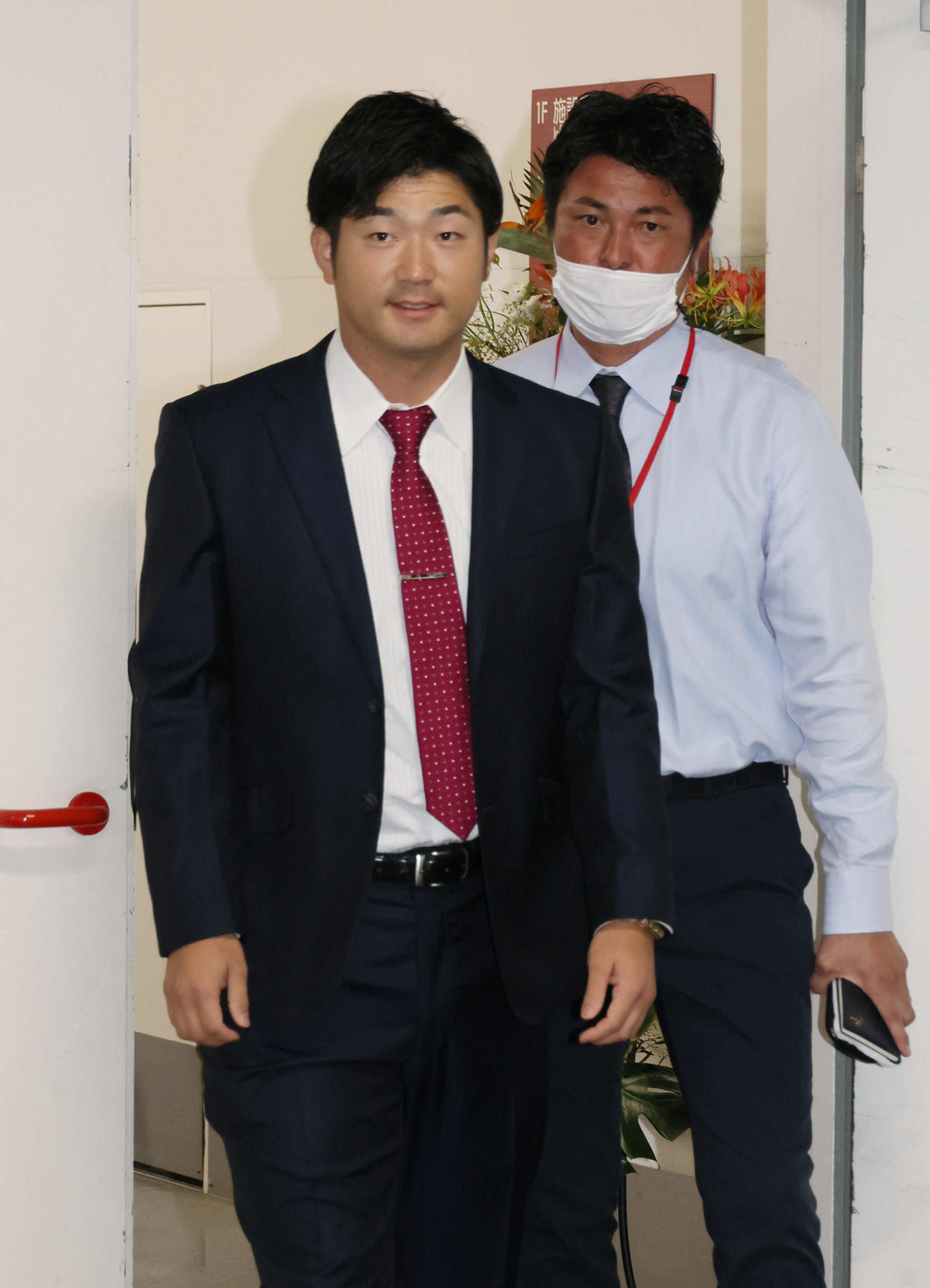 戦力外通告を受けた広島岡田（撮影・加藤孝規）