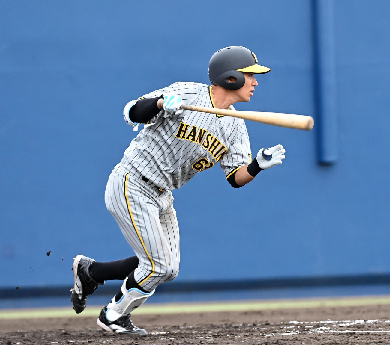 オリックス対阪神　2回表阪神1死三塁、植田は中前適時打を放つ（撮影・前岡正明）