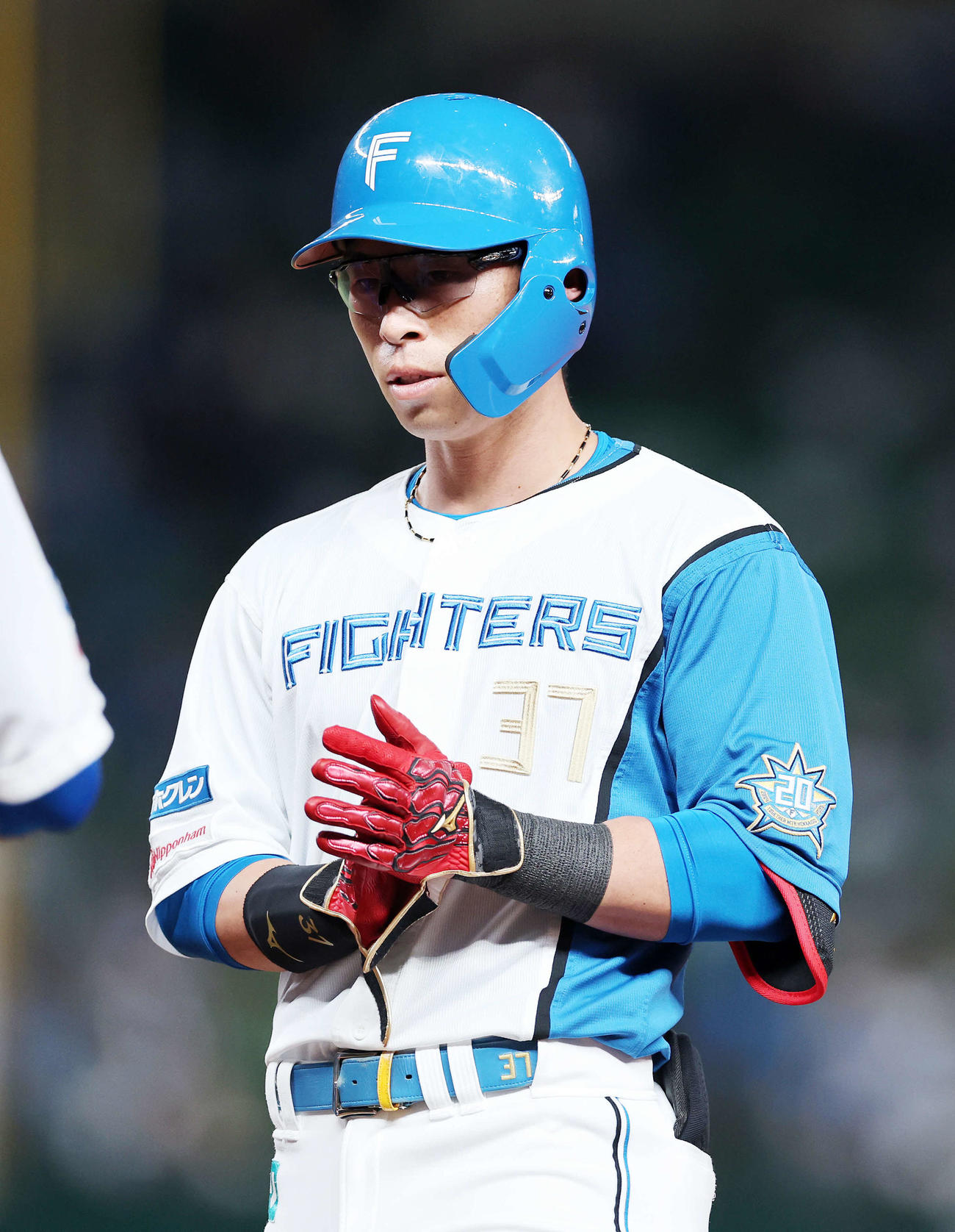 日本ハム江越大賀（2023年8月26日撮影）