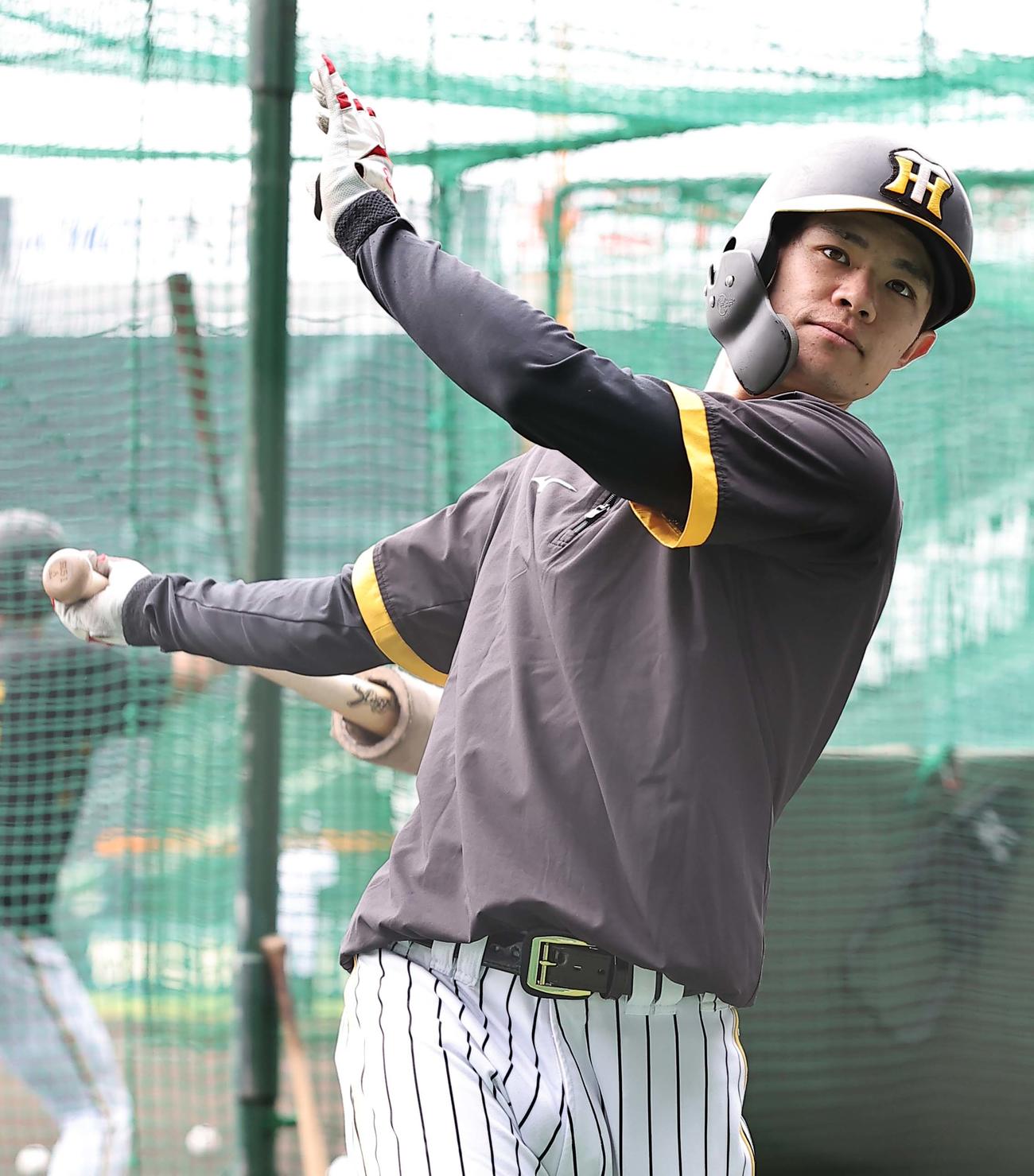阪神中野拓夢（23年10月撮影）