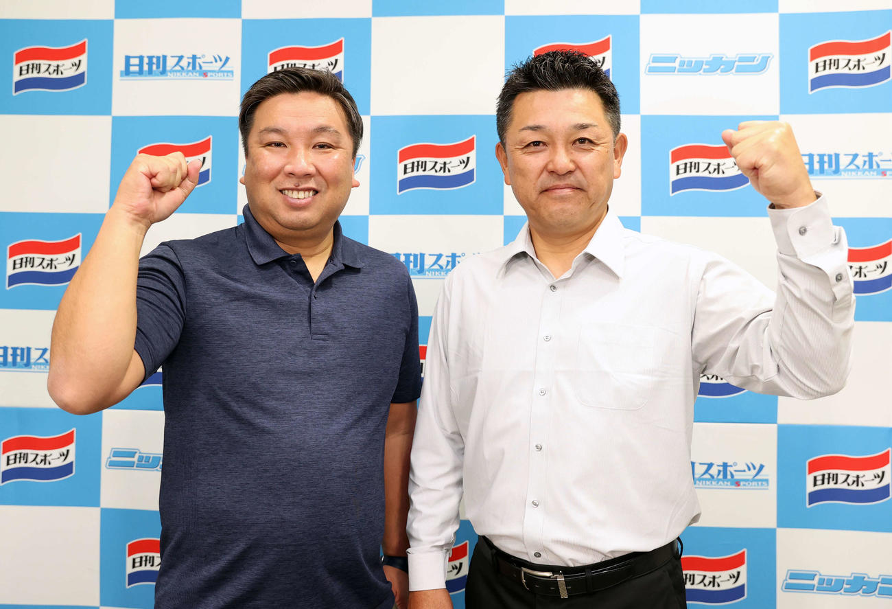 里崎氏（左）と谷繁氏
