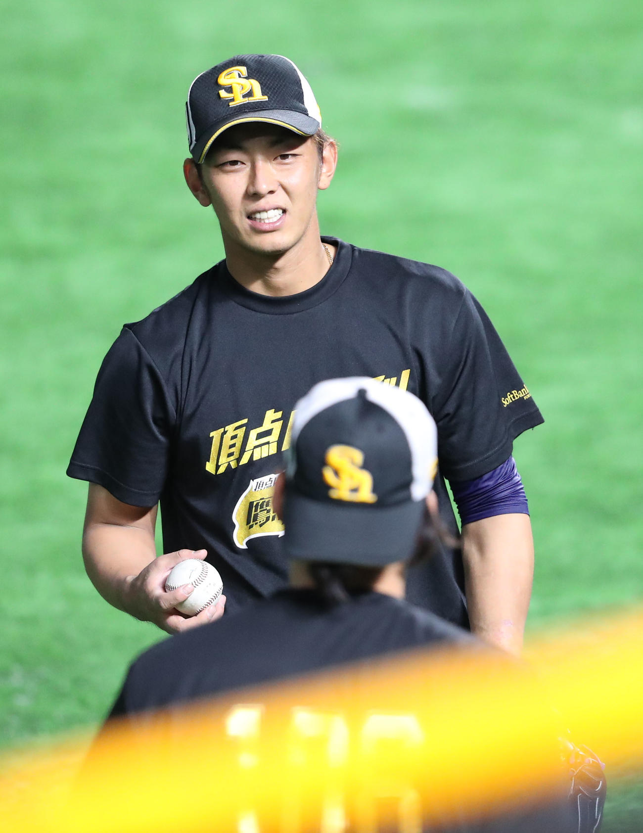 練習を終えた今宮（撮影・梅根麻紀）