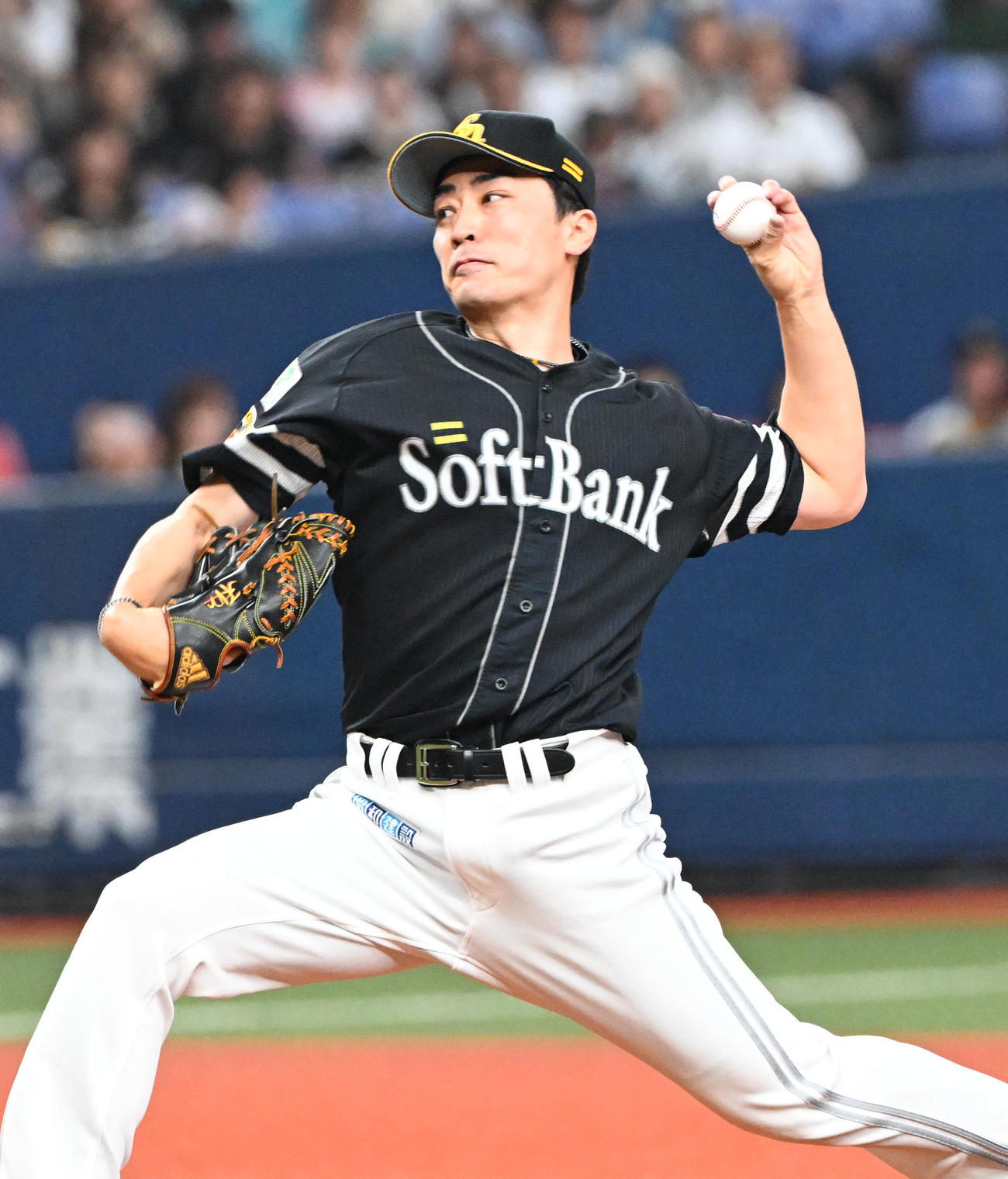 オリックス対ソフトバンク　7回に登板するソフトバンク和田（撮影・和賀正仁）