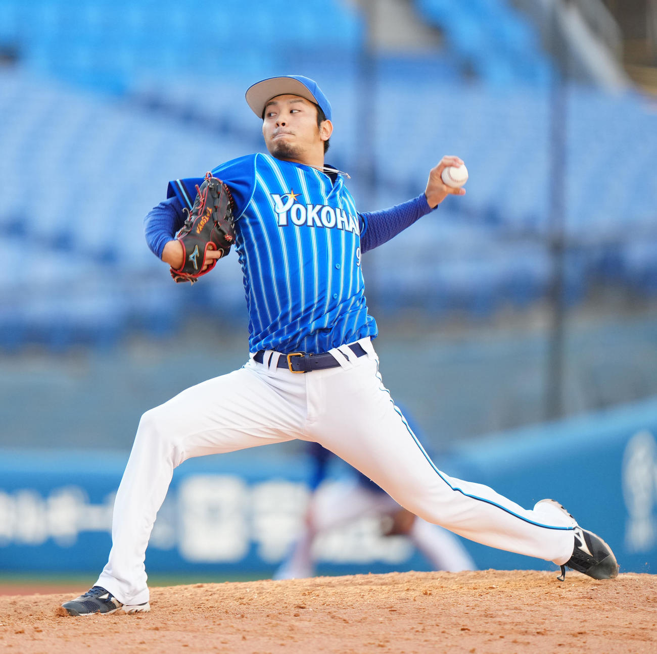 DeNA対ENEOS DeNA7番手の石川（撮影・江口和貴）