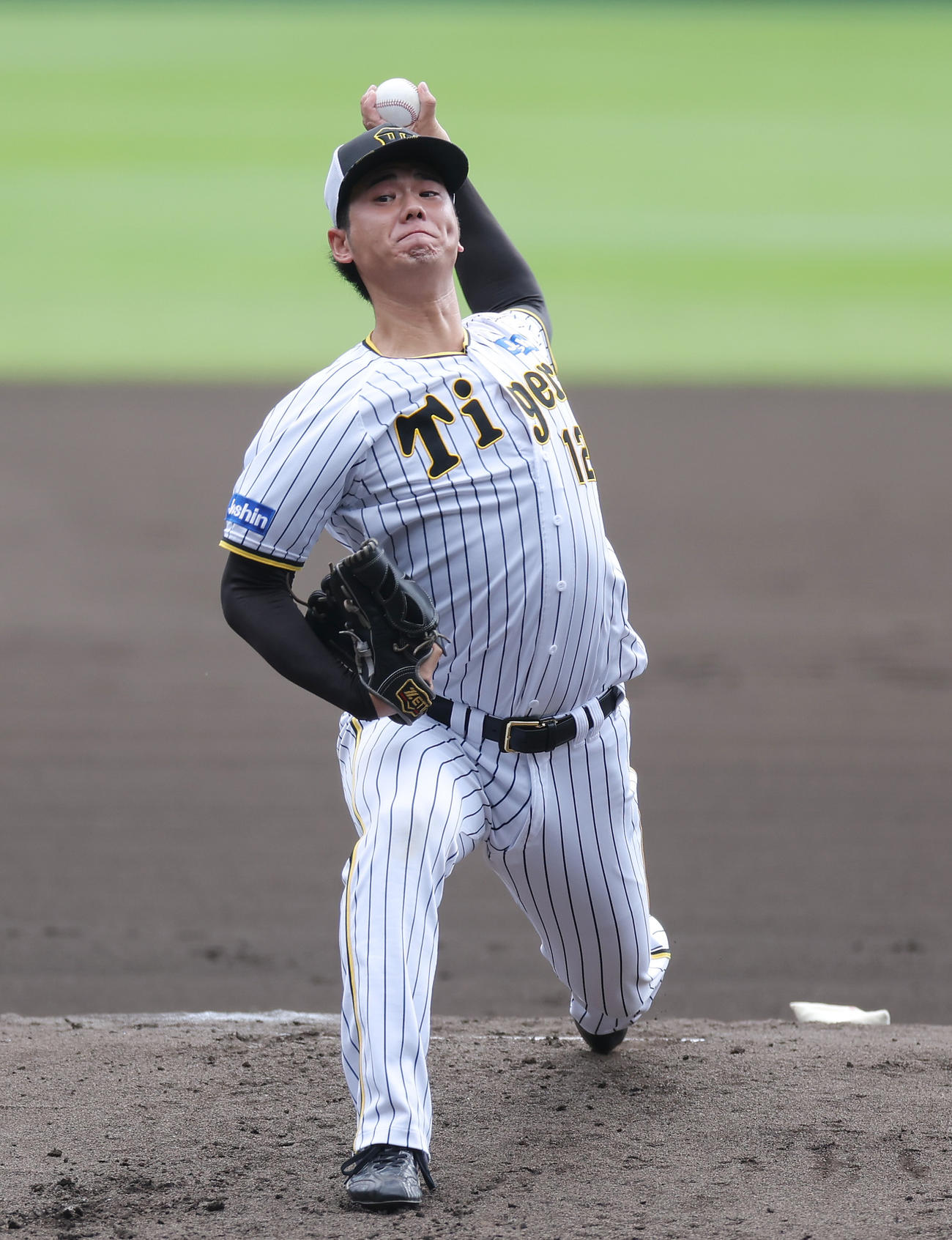 シート打撃に登板した川原（撮影・前田充）