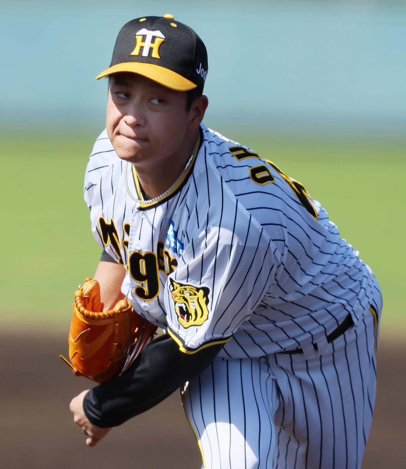 阪神対韓国選抜2　韓国選抜2戦に先発した大竹（撮影・加藤哉）
