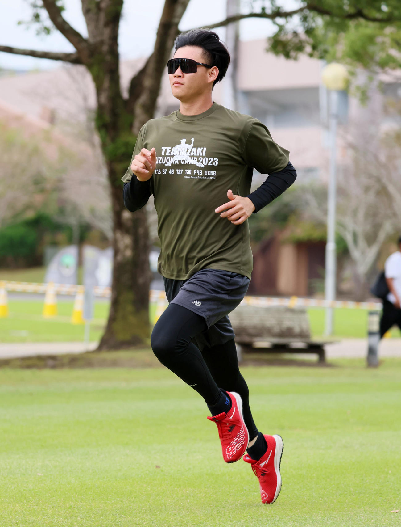 休日練習に参加した及川（撮影・加藤哉）