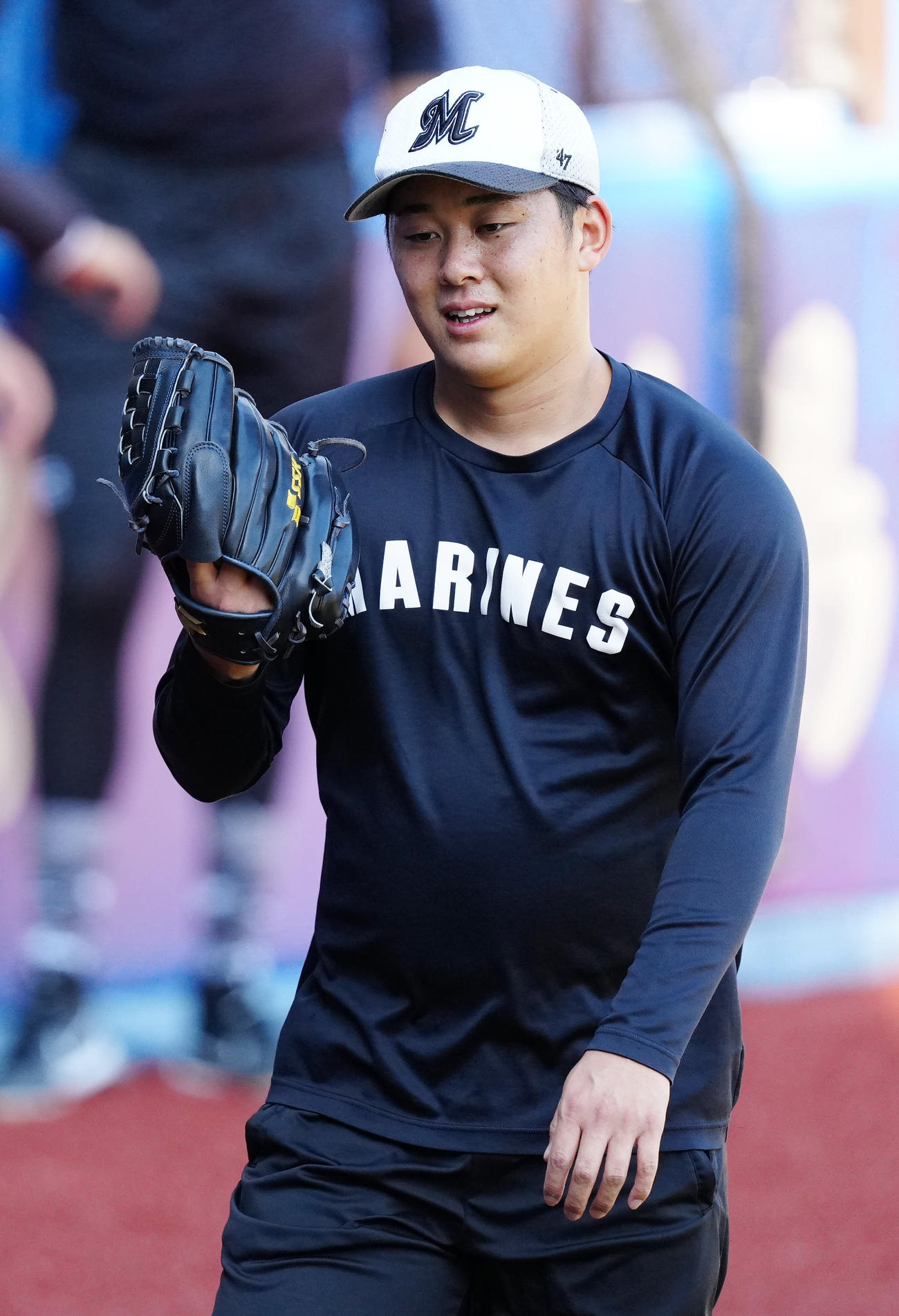 ロッテ鈴木昭汰（2023年10月13日撮影）