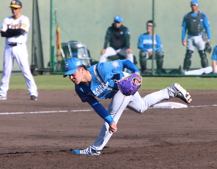 阪神対日本ハム　8回に登板し阪神の主力打線を3者凡退に抑えた日本ハム吉田（撮影・永野高輔）