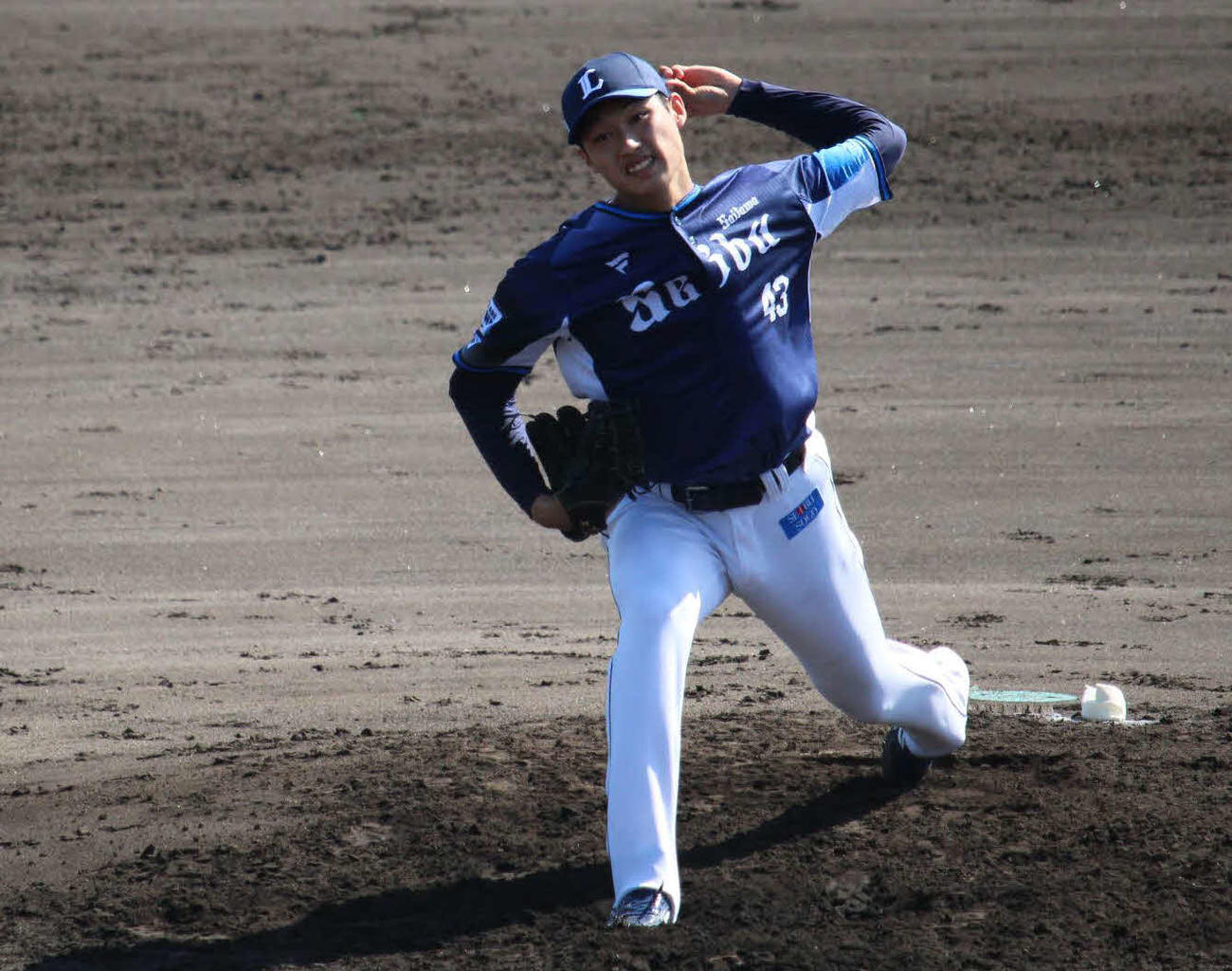 フェニックス・オリックス戦で3回1失点投球をした西武羽田（撮影・金子真仁）