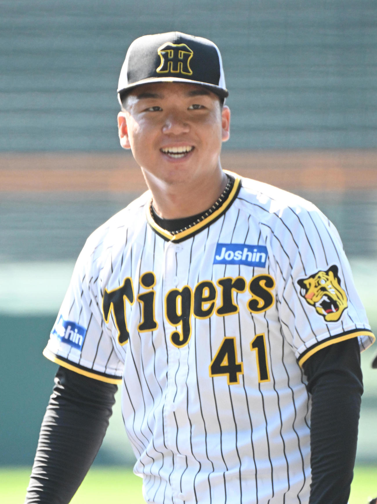 阪神・村上頌樹（2023年10月16日撮影）