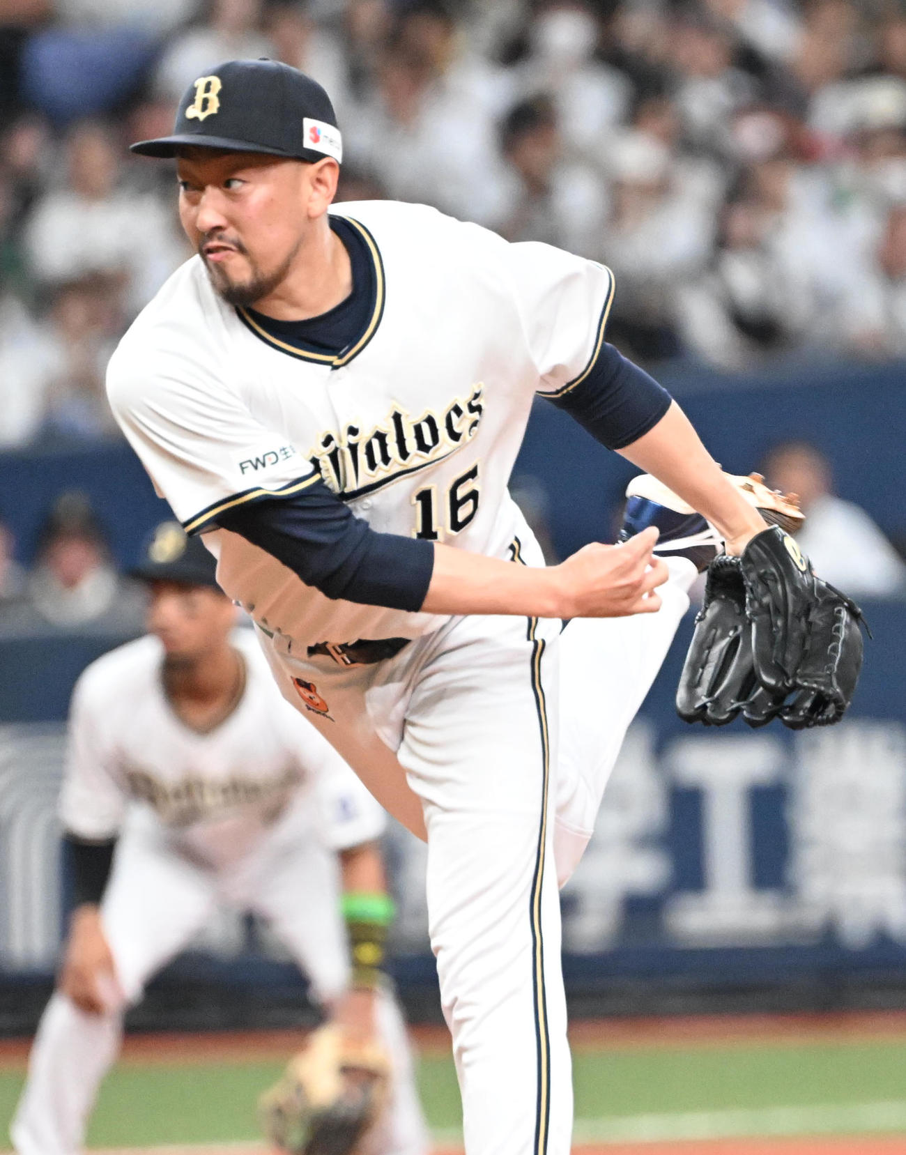 オリックス対ロッテ　9回に登板するオリックス平野佳（撮影・和賀正仁）