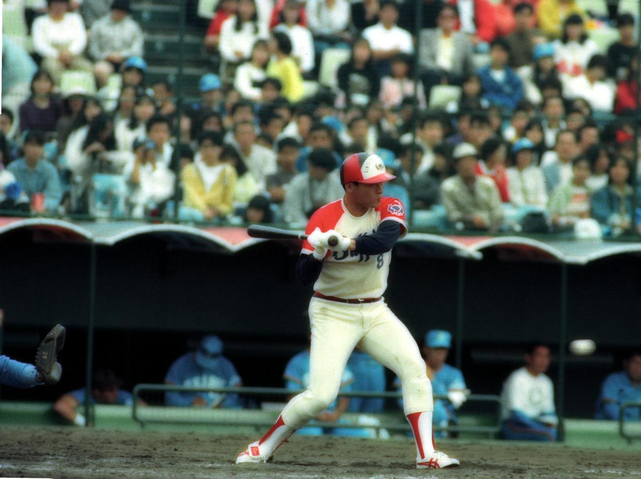 近鉄時代の梨田昌孝（1988年10月撮影）