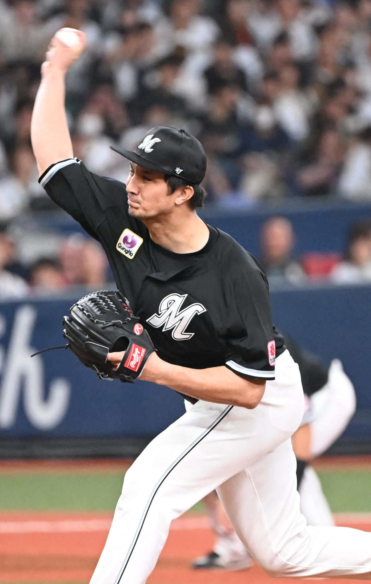 オリックス対ロッテ　5回に登板ロッテ国吉（撮影・和賀正仁）